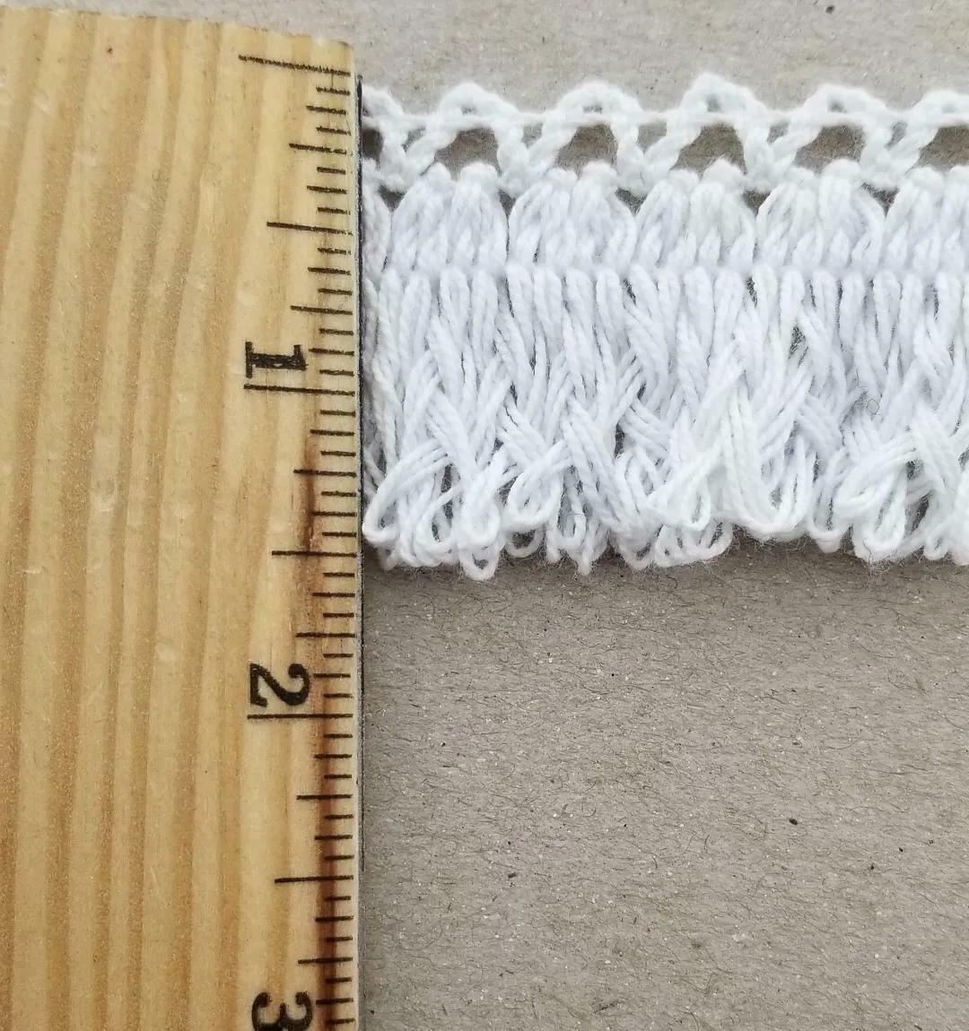 1.5" Cotton Cluny Braided Looped Fringe Trimming - 10 Continuous Yards