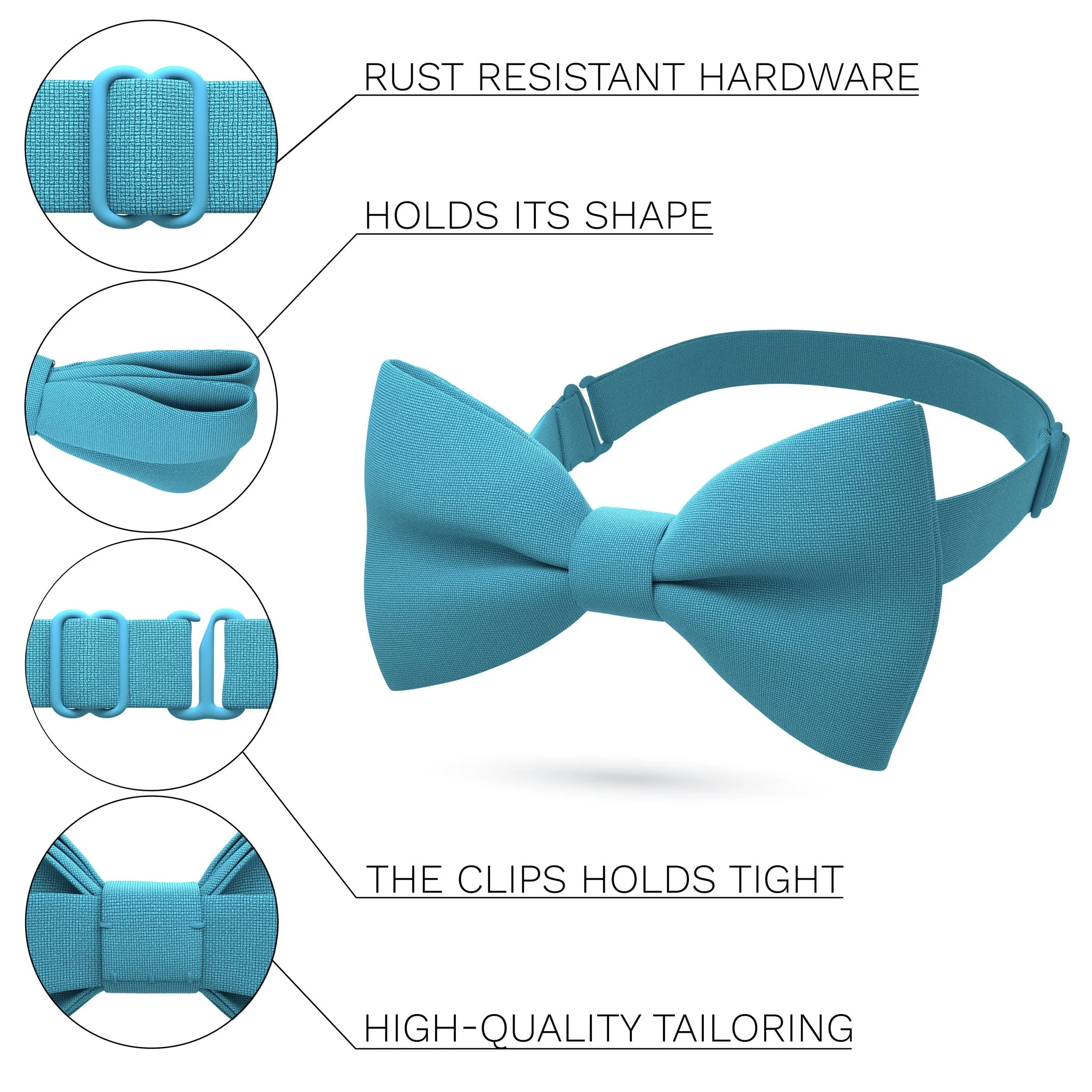 Avalon Teal Bow Tie