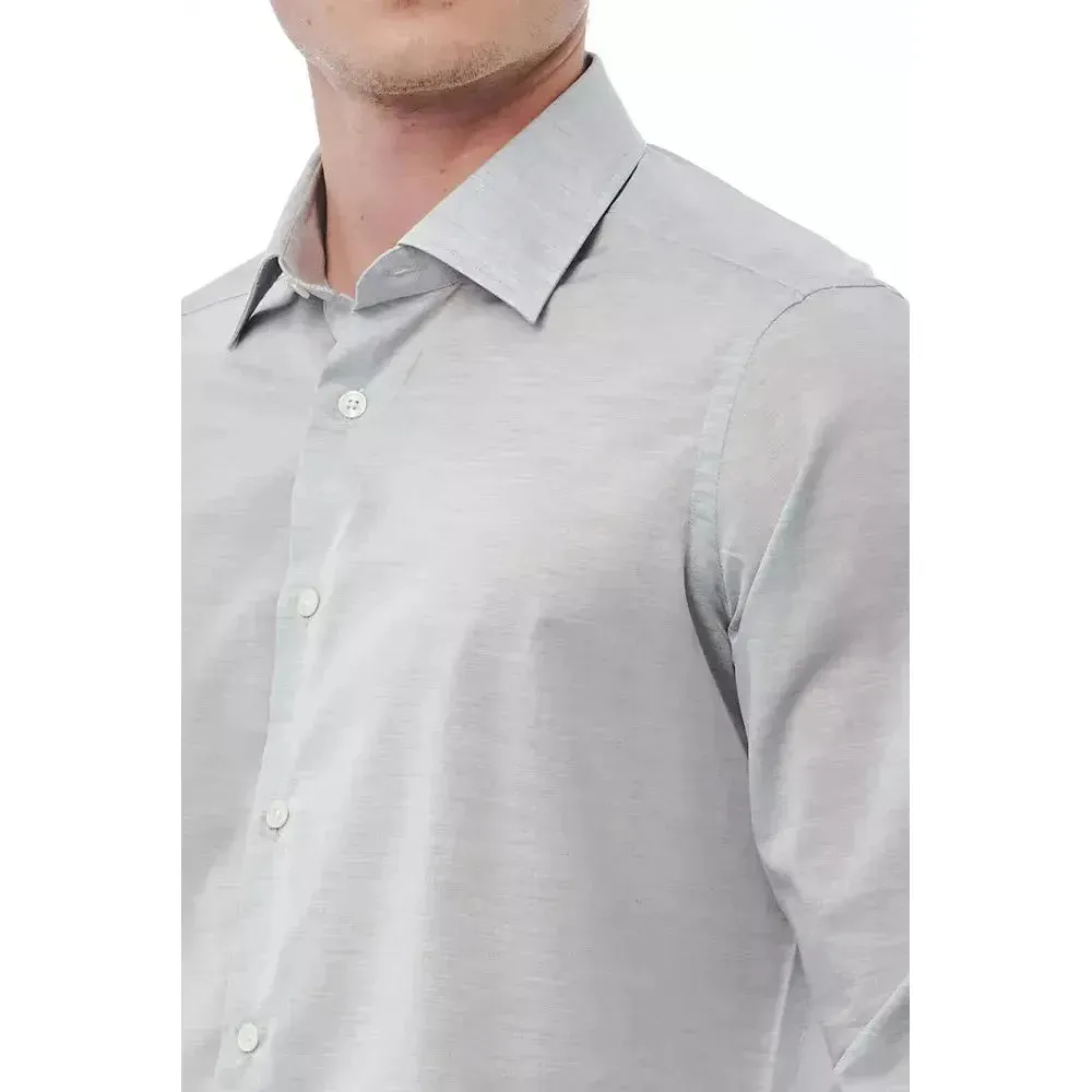 Bagutta Gray Cotton Men Shirt