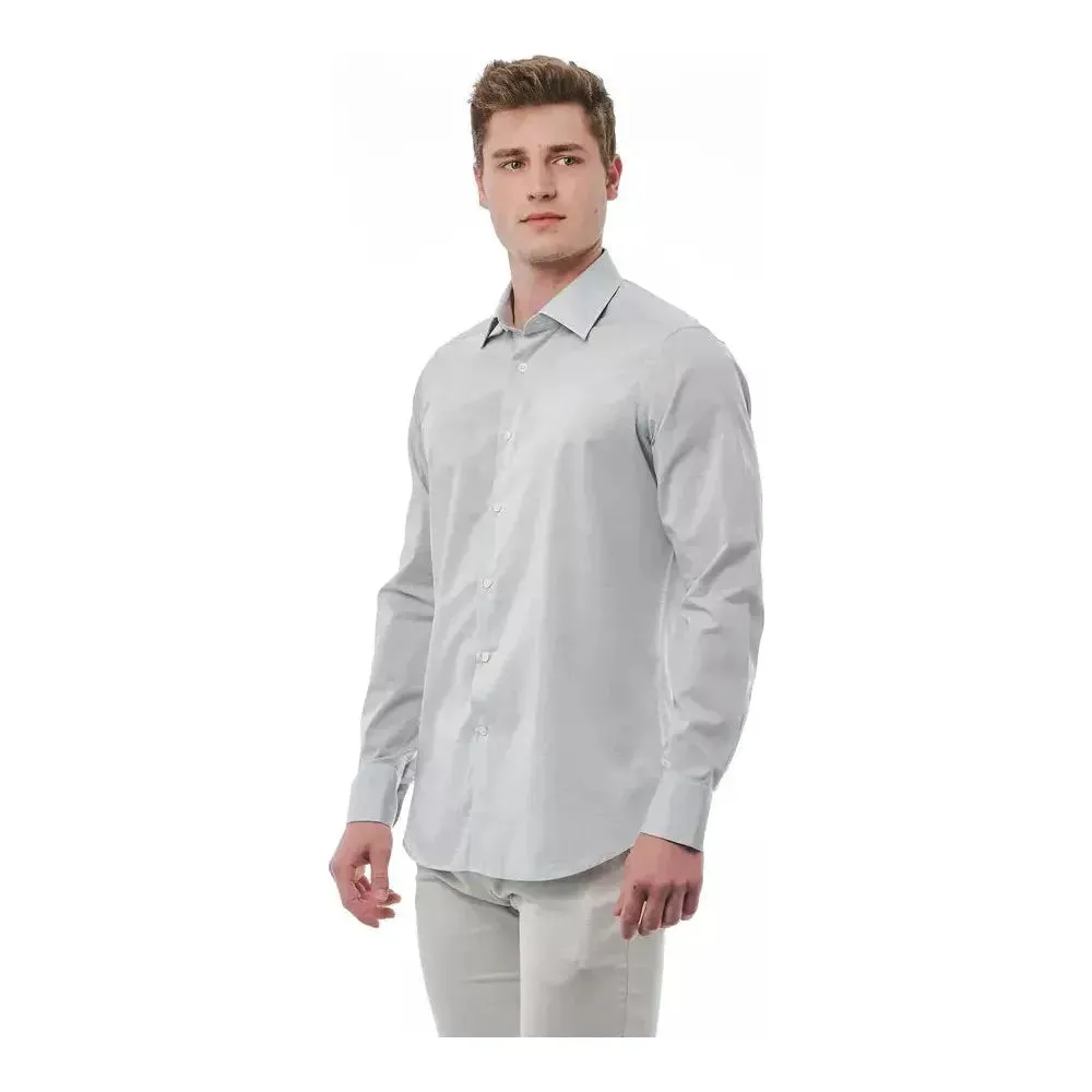 Bagutta Gray Cotton Men Shirt