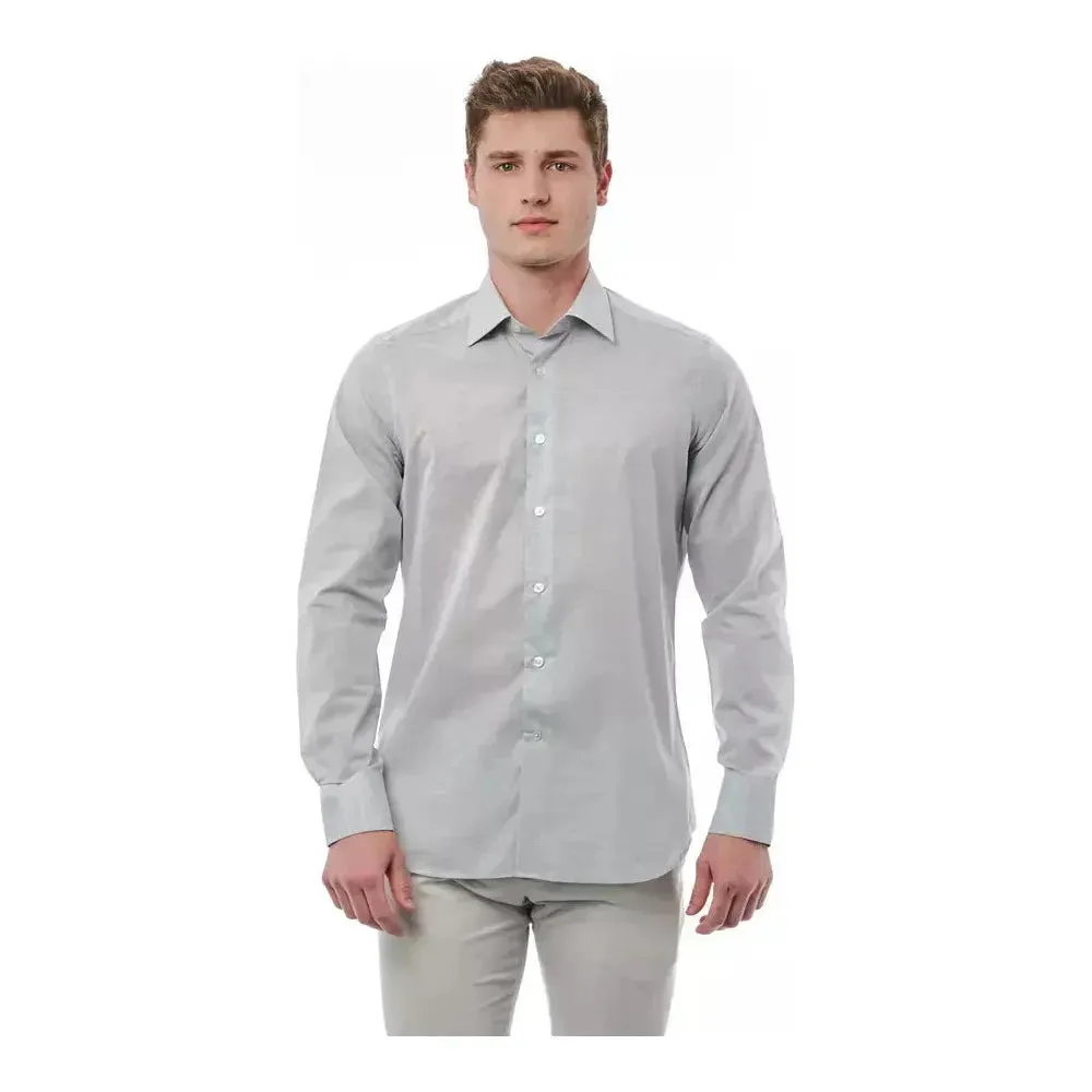 Bagutta Gray Cotton Men Shirt