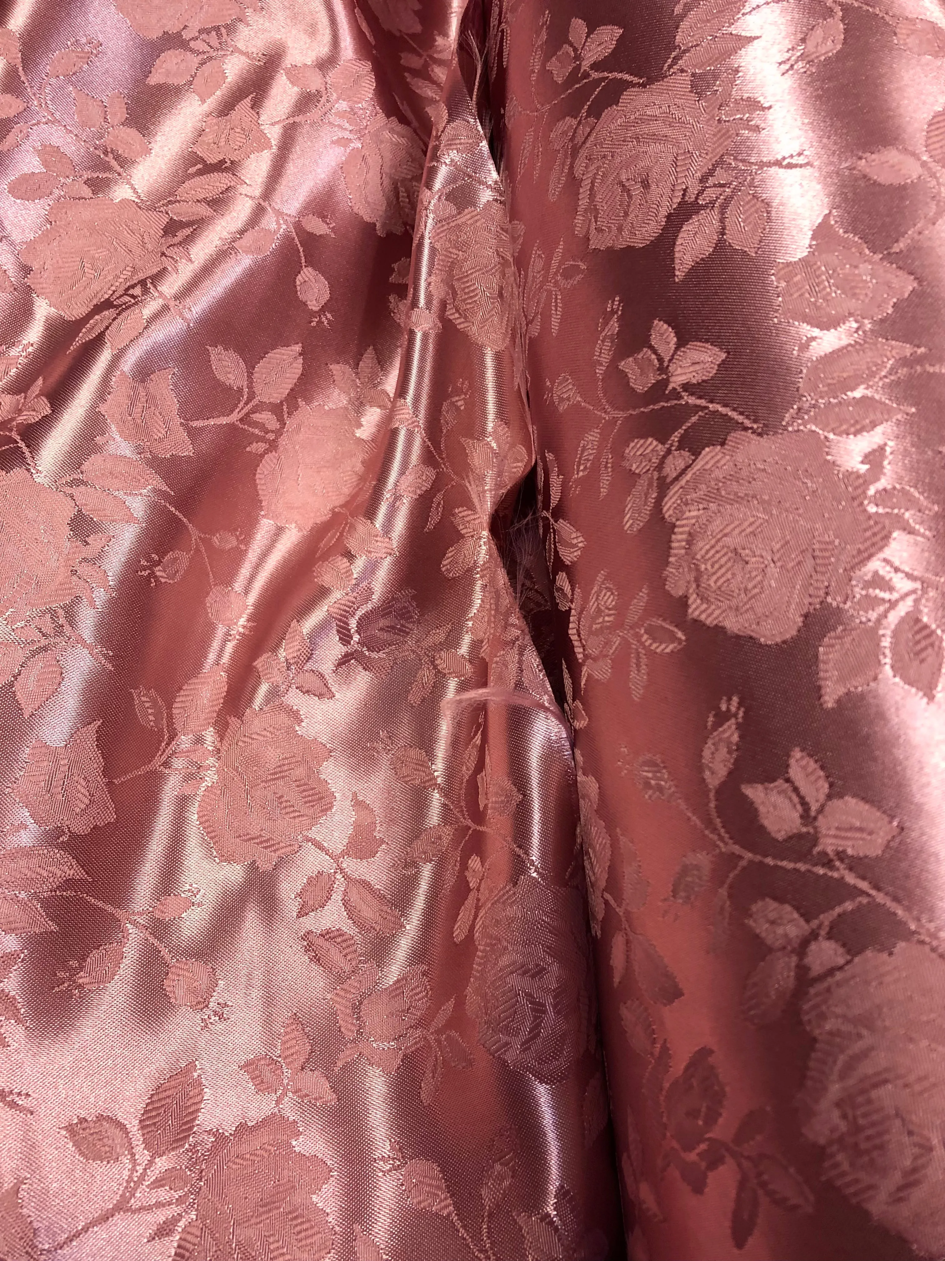 Brocade - 60-inches Wide Reversible Satin Jacquard Antique Mauve