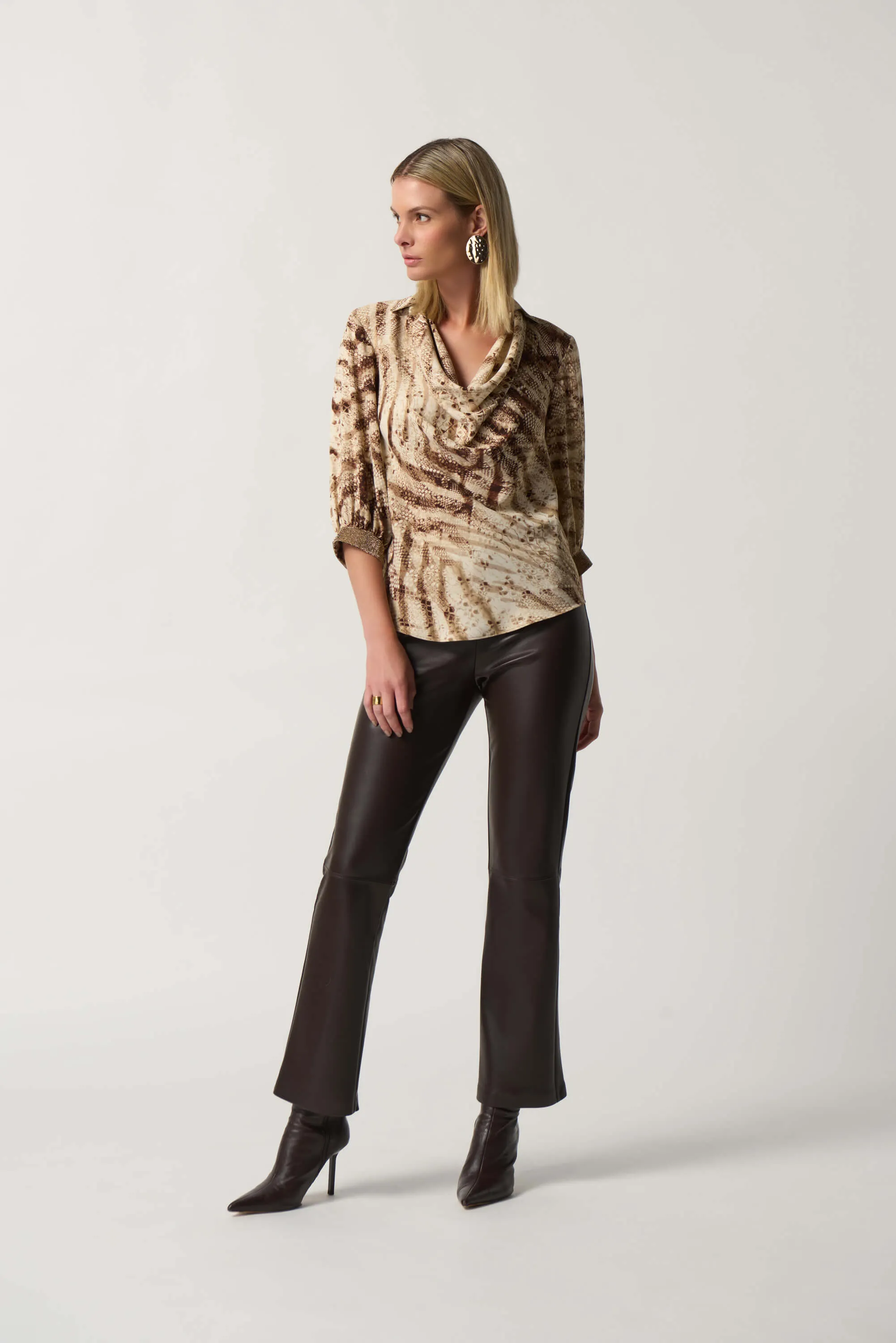 Cafe Society Animal Cowl Blouse 233156