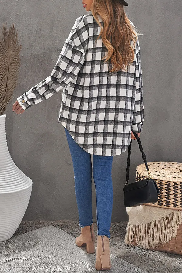 Casual Long Sleeve Woolen Shirt