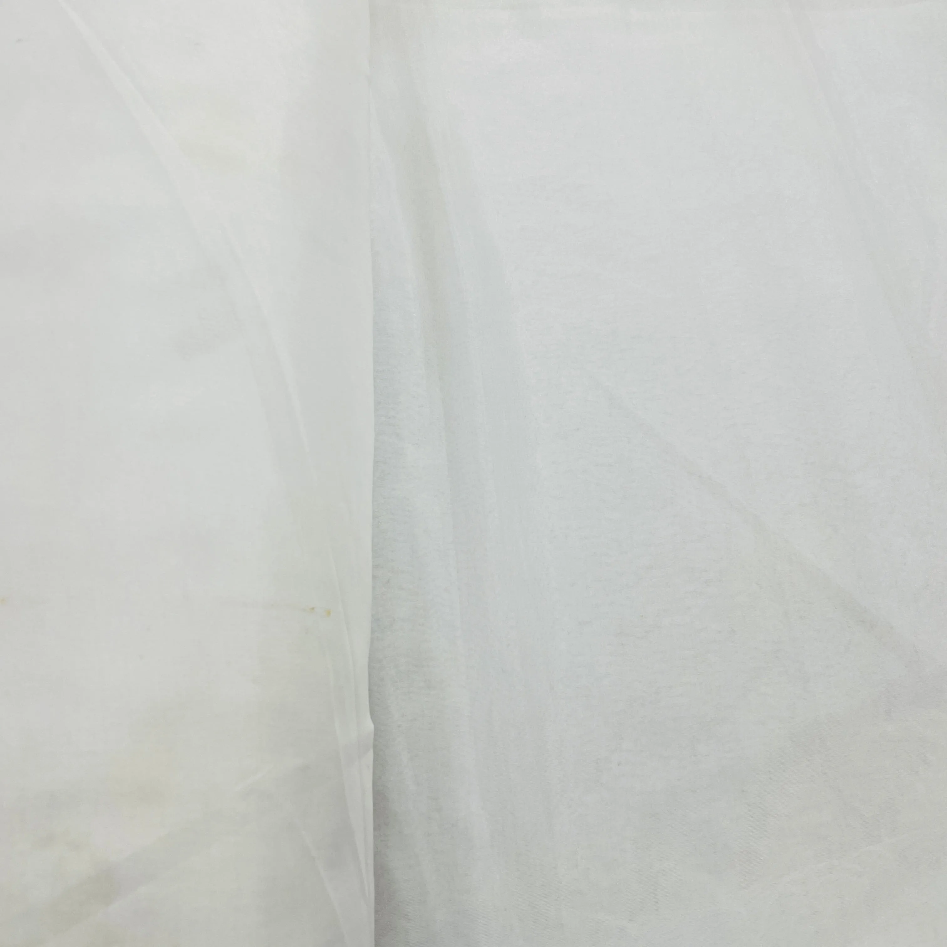 Classic White Solid Viscose Organza Fabric