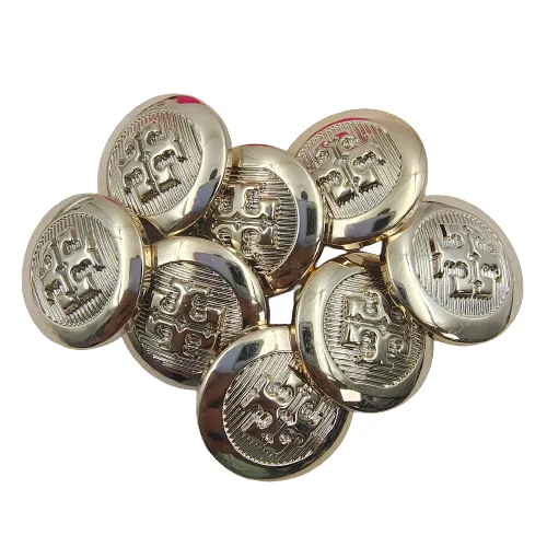 Cross Pattern Design With Graceful Golden Shank Button (Pack of 8 Buttons)