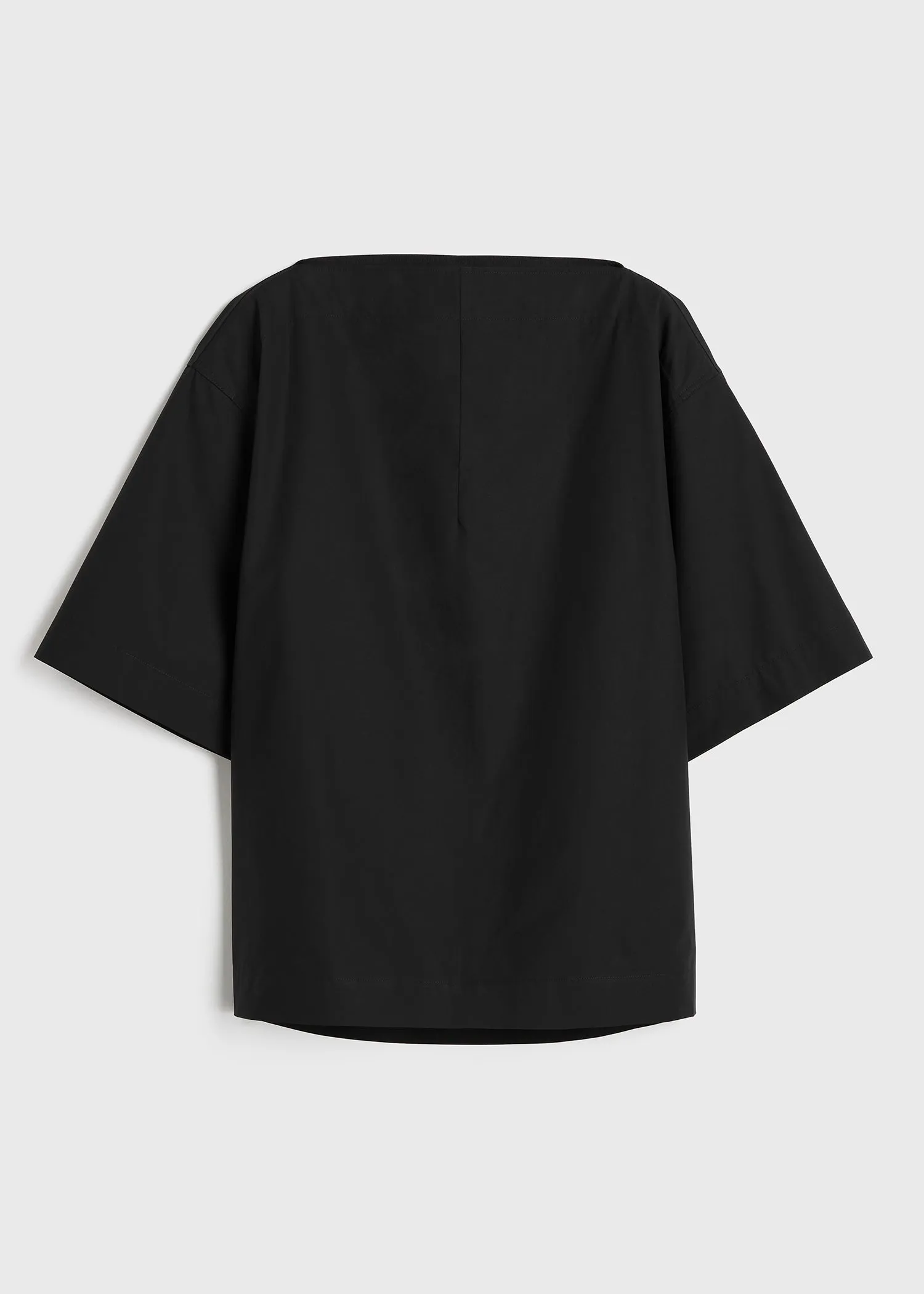 Dart-neck cotton top black