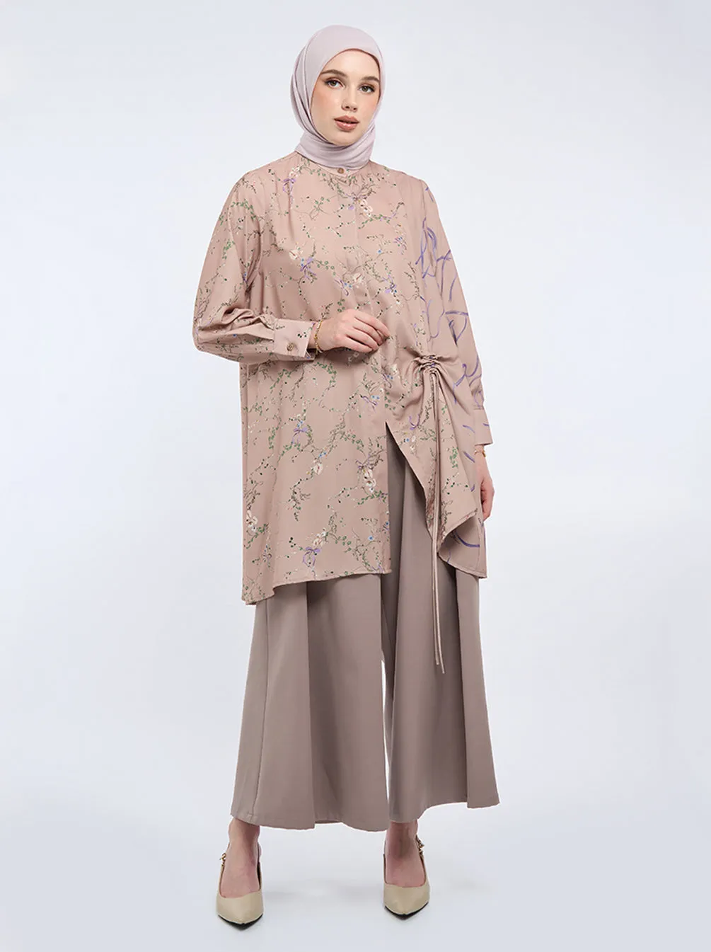 ELENI DRAWSTRING TUNIC MAUVE