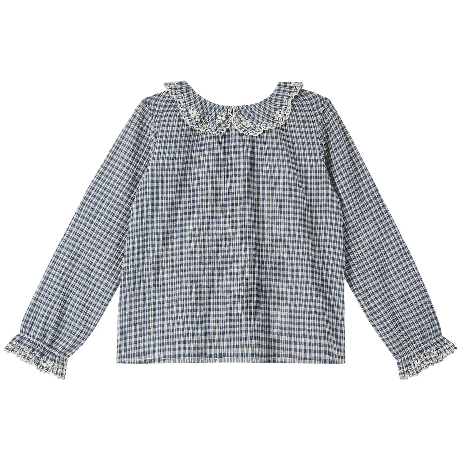 Emile et Ida Blouse Carreau Indigo