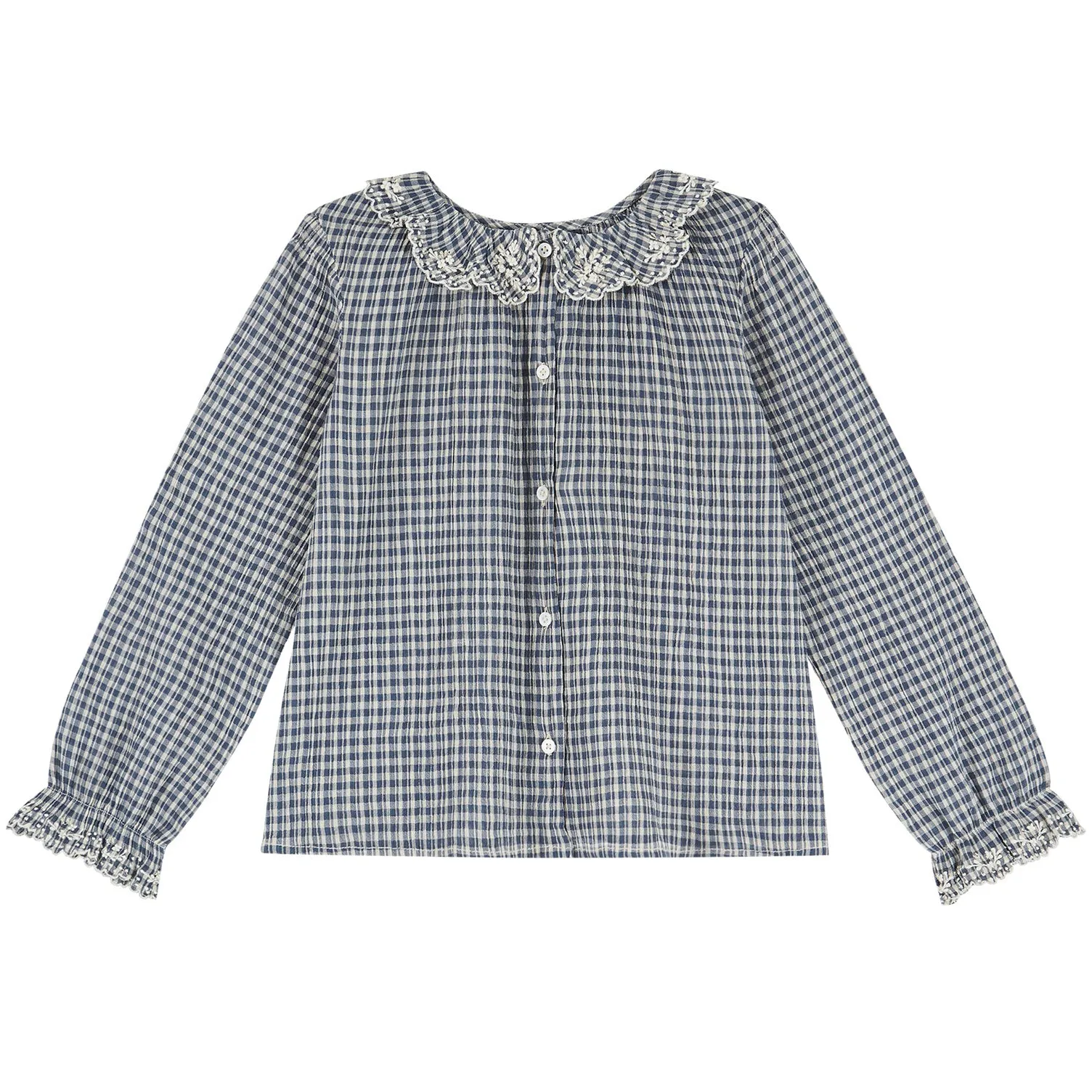 Emile et Ida Blouse Carreau Indigo