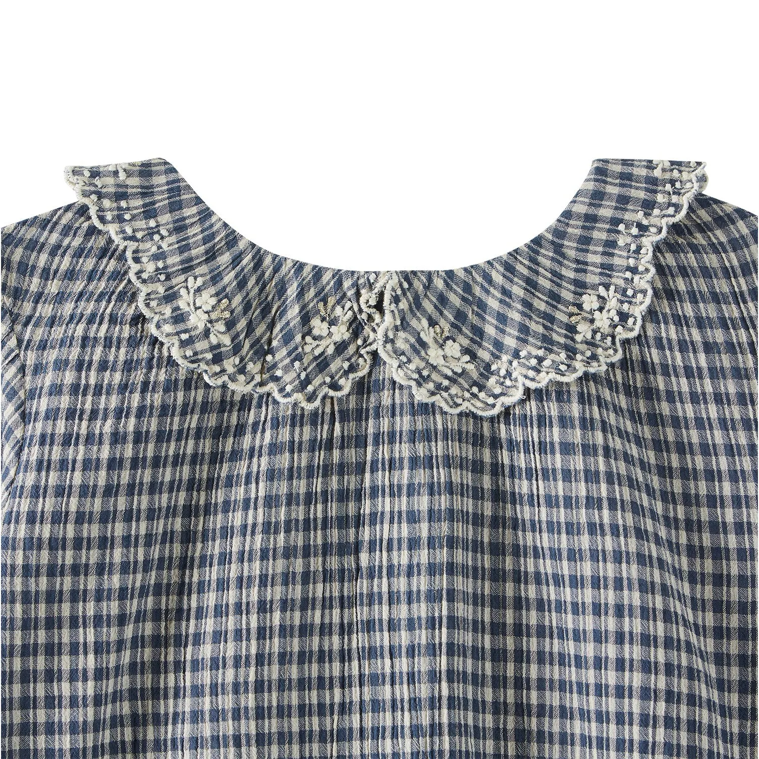 Emile et Ida Blouse Carreau Indigo