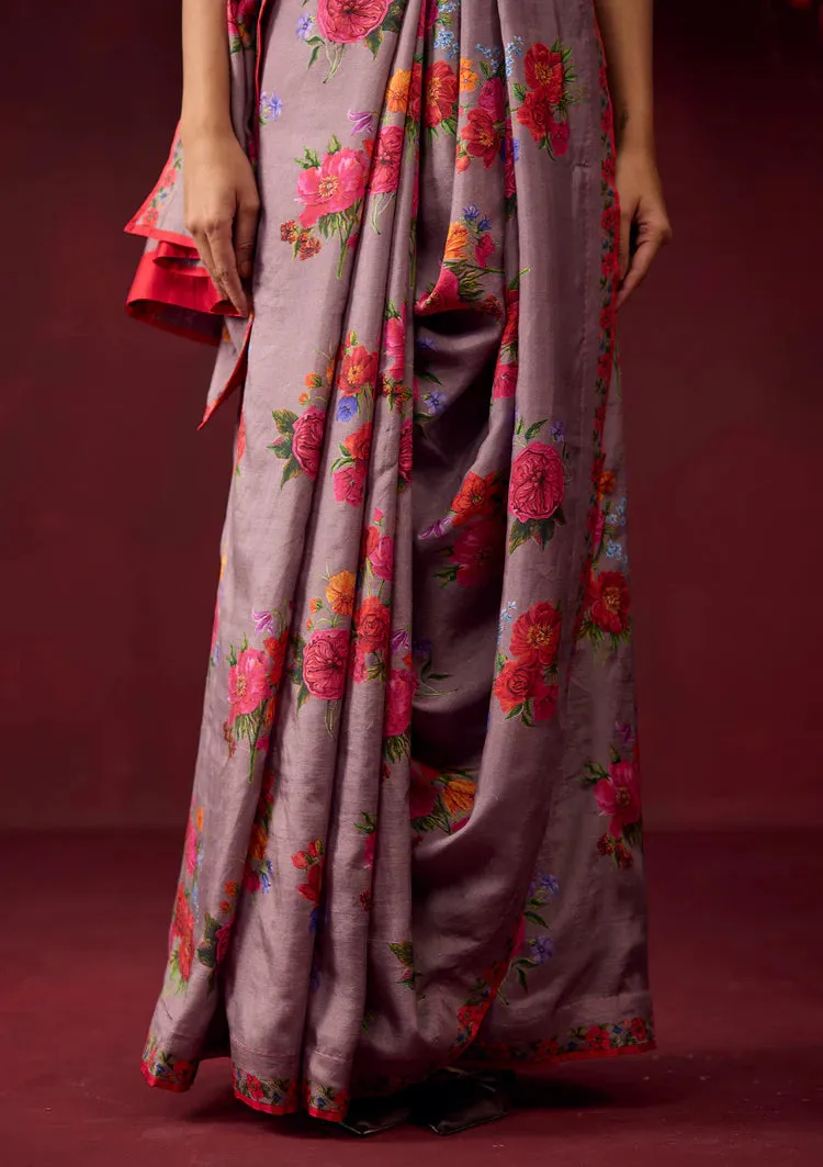 Eternal Love Slate Saree