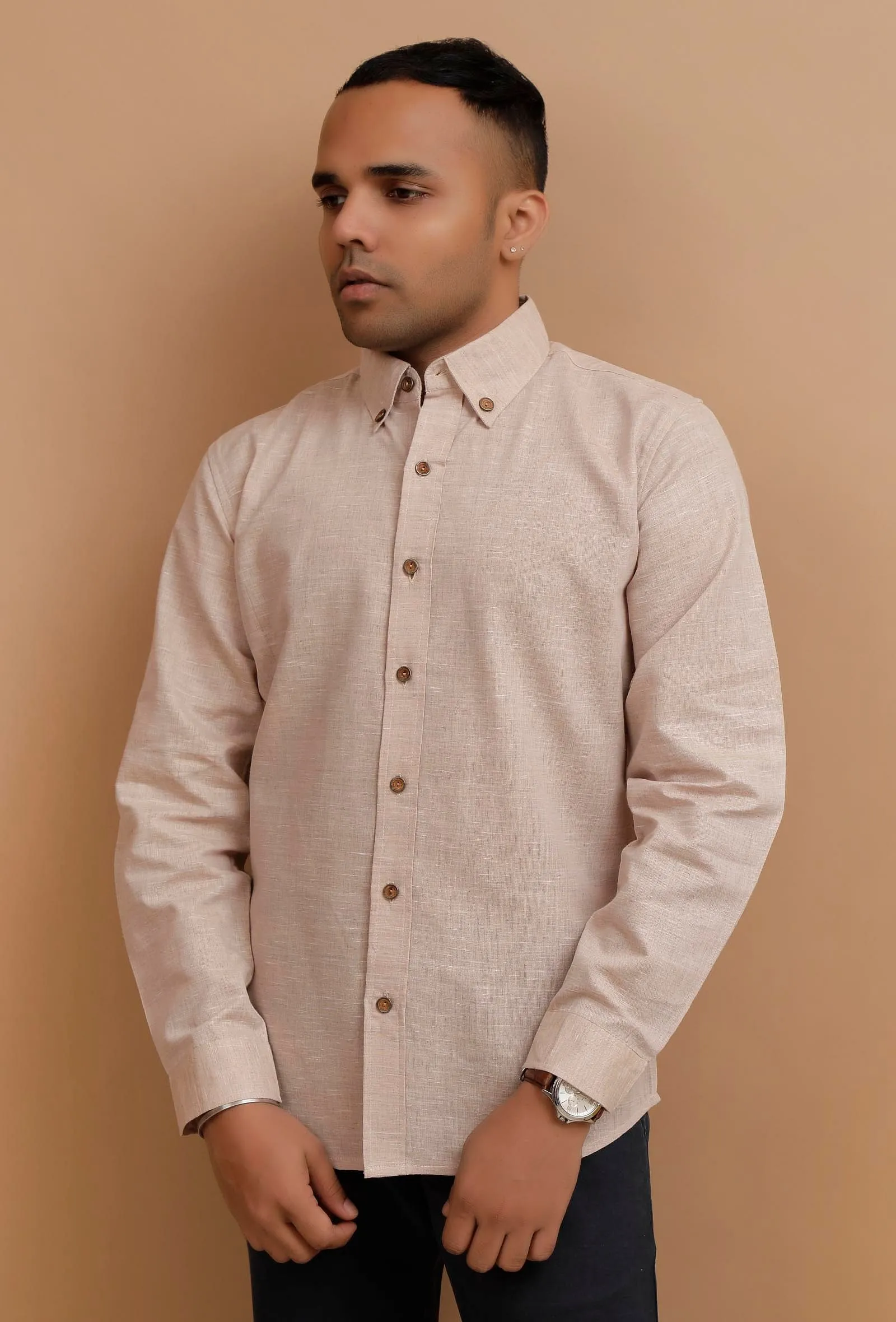 Fawn Cotton Casual Shirt