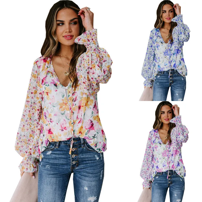 Floral Sleeve Top Women