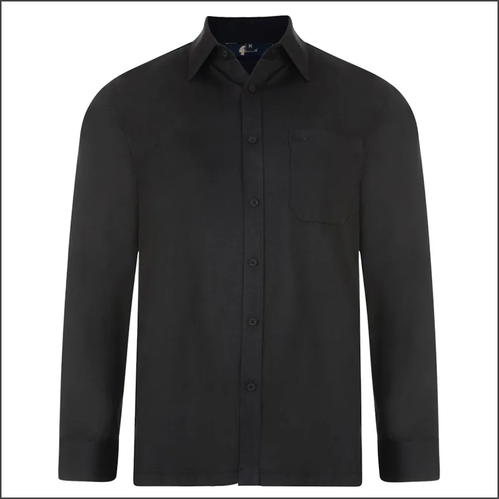 Gabicci Z06 Blck Long Sleeve Polo Top.