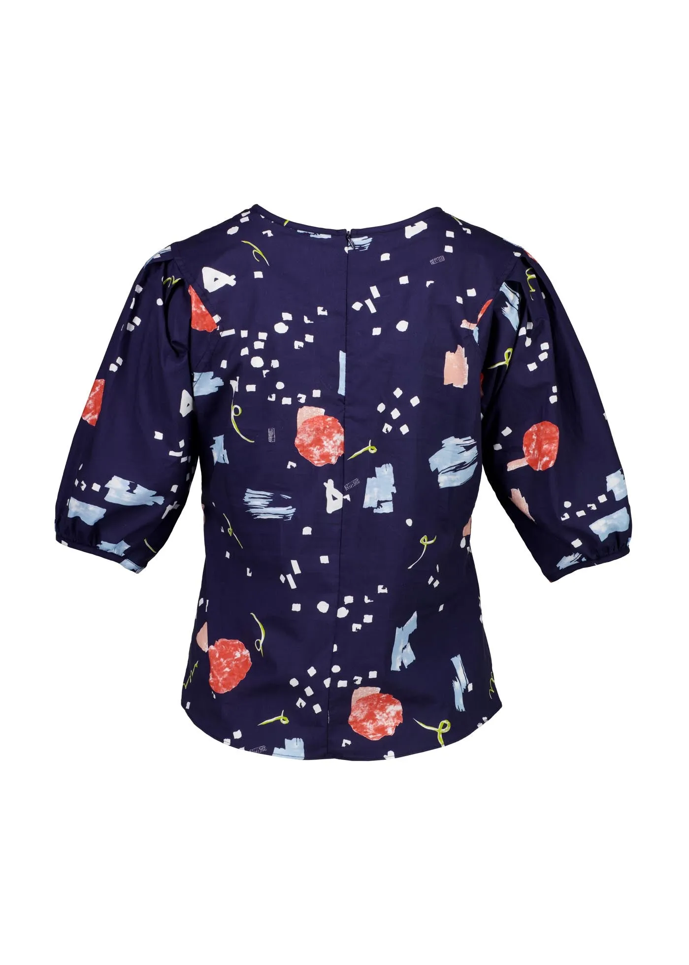 Galaxy Blouse Navy in Cotton