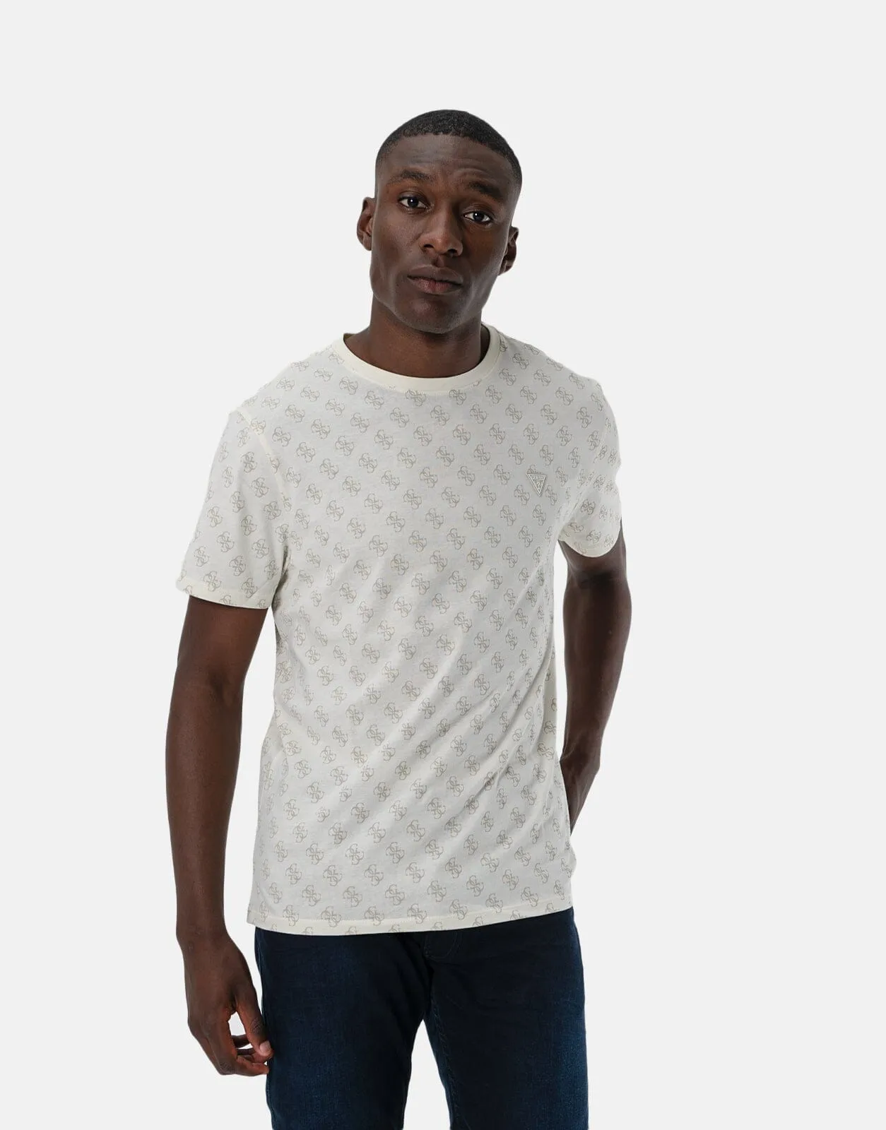 Guess Quattro AOP White T-Shirt