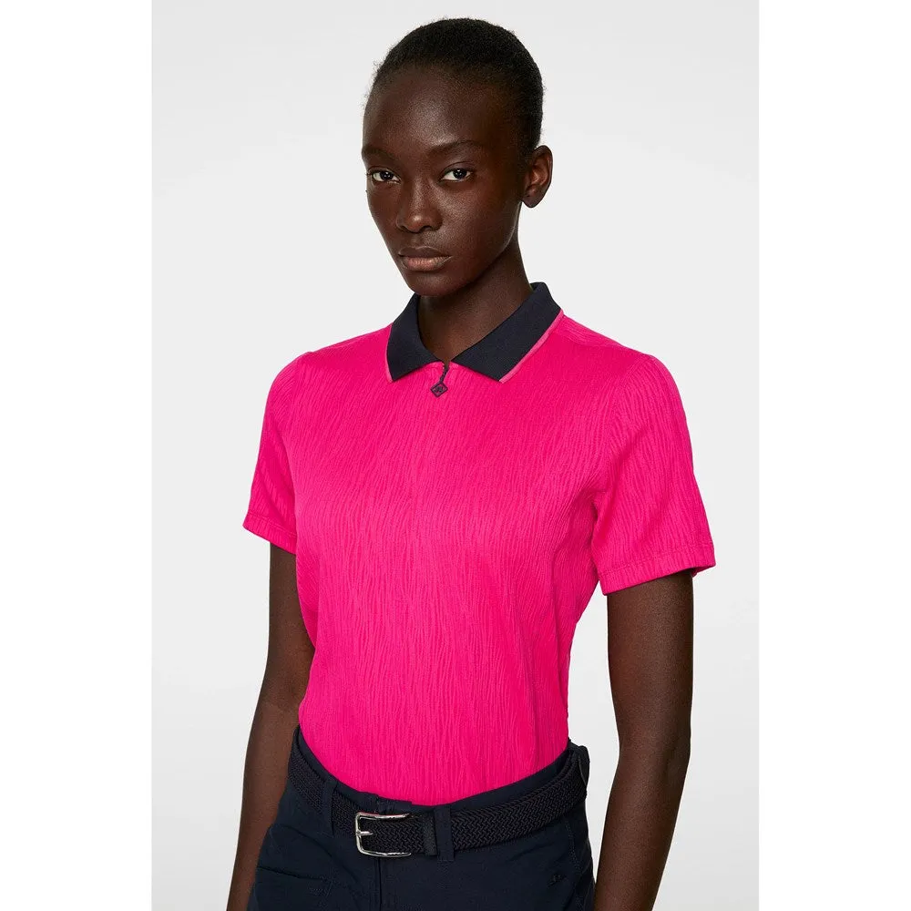 J.Lindeberg Women's Izara Golf Polo Shirt - Pink Peacock