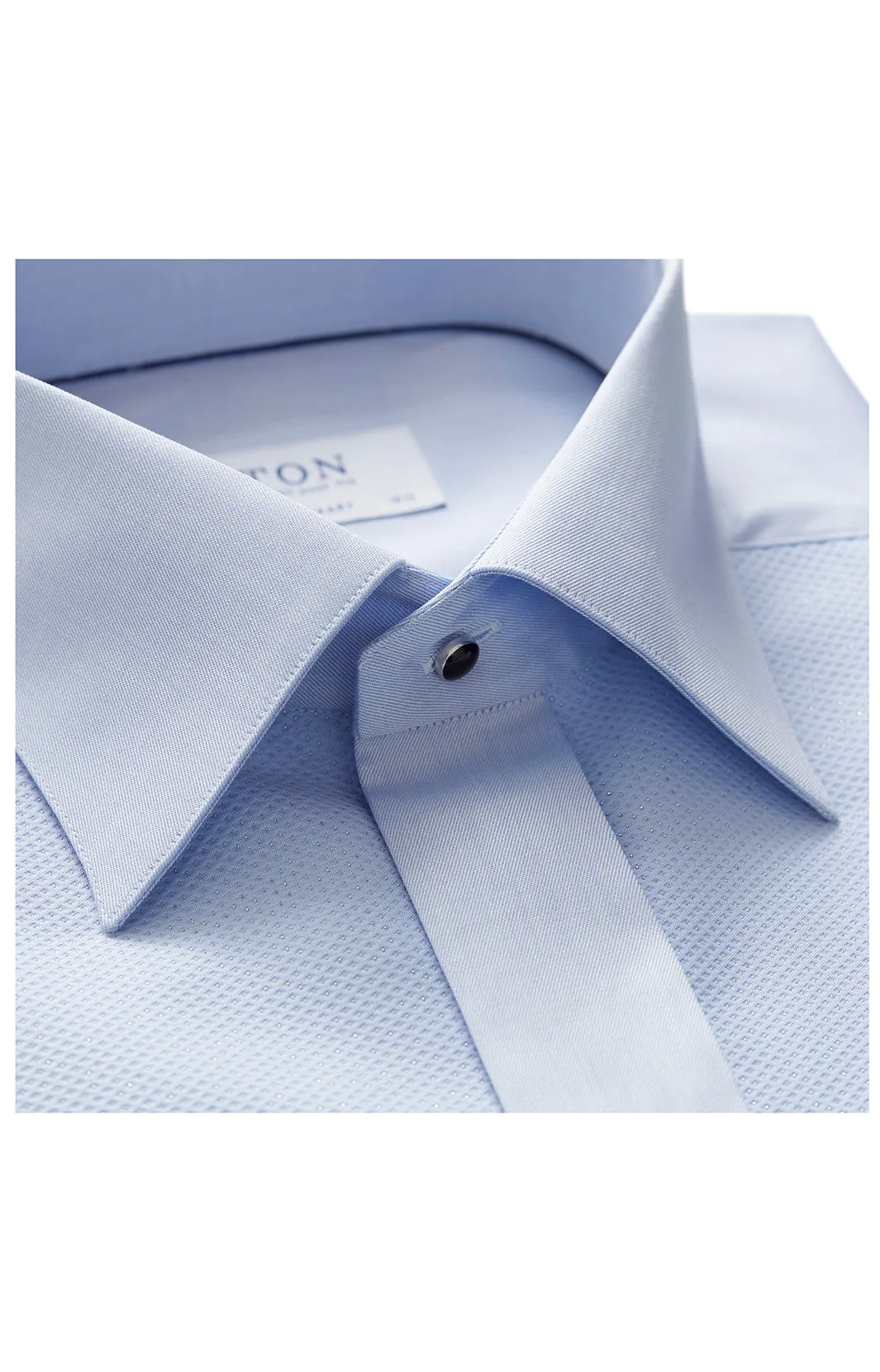 LIGHT BLUE PIQUÉ EVENING SHIRT