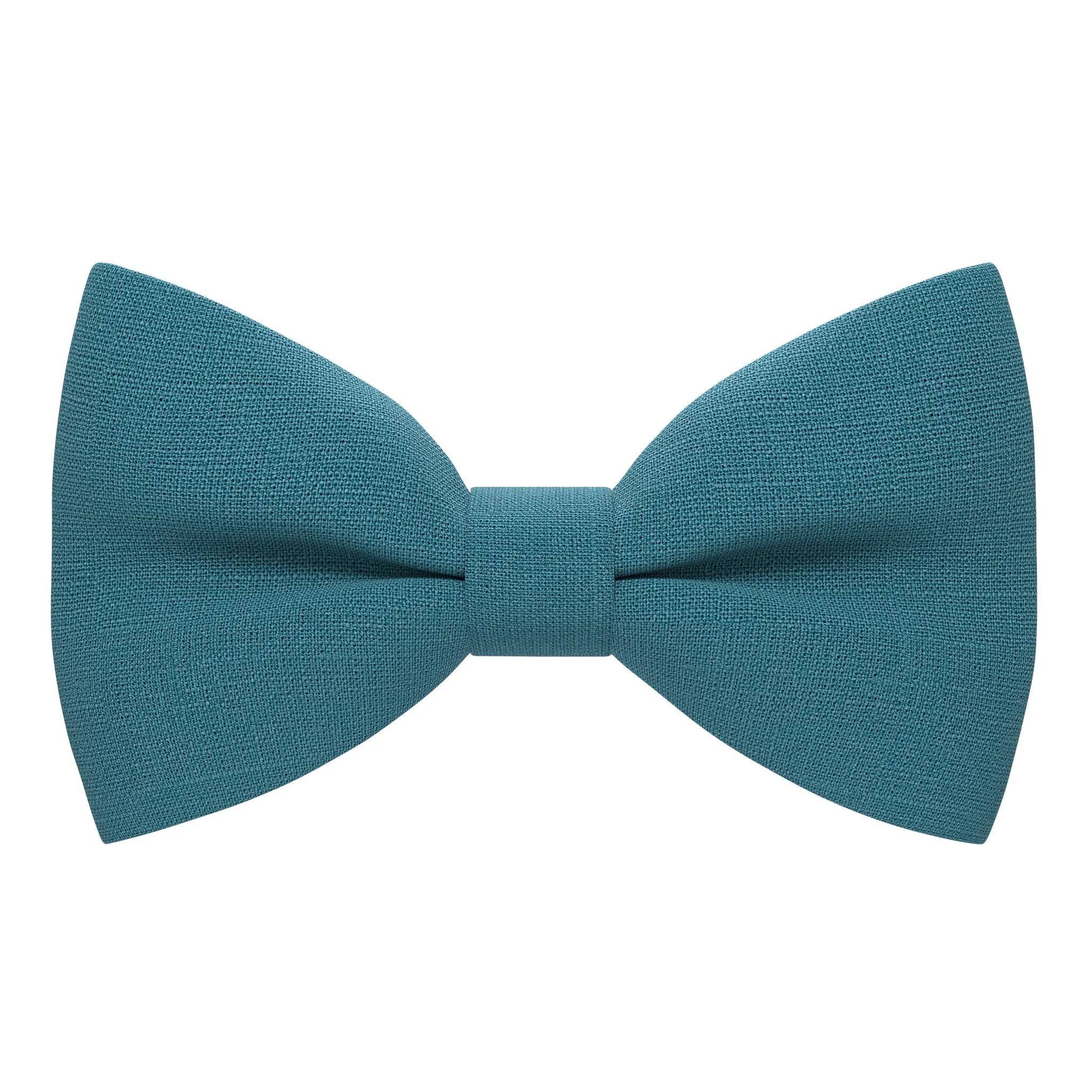 Linen Pine Blue Bow Tie