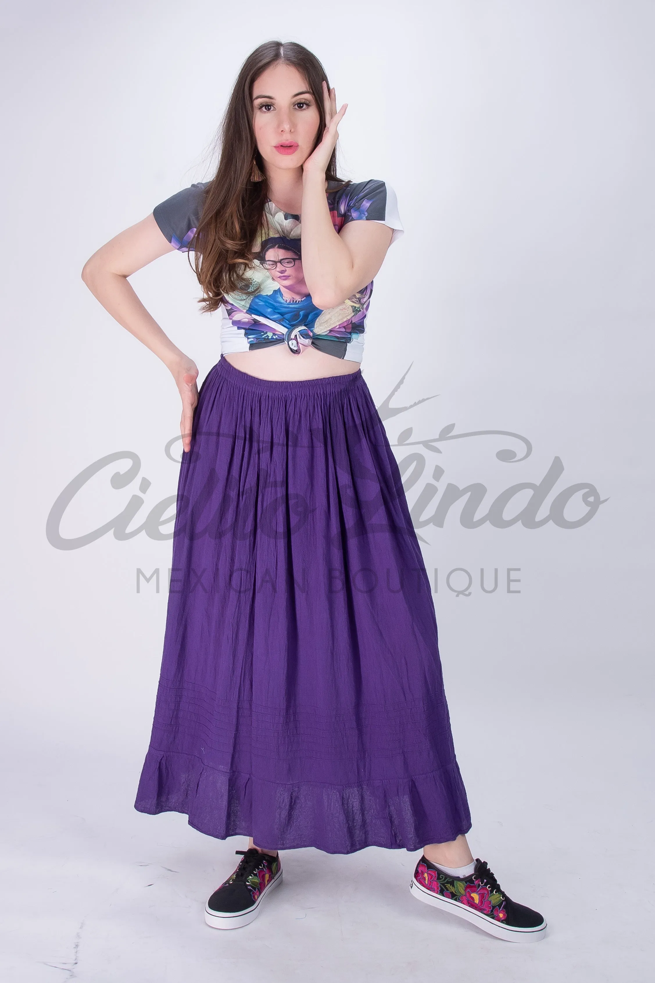 Mexican Long Skirt Gold