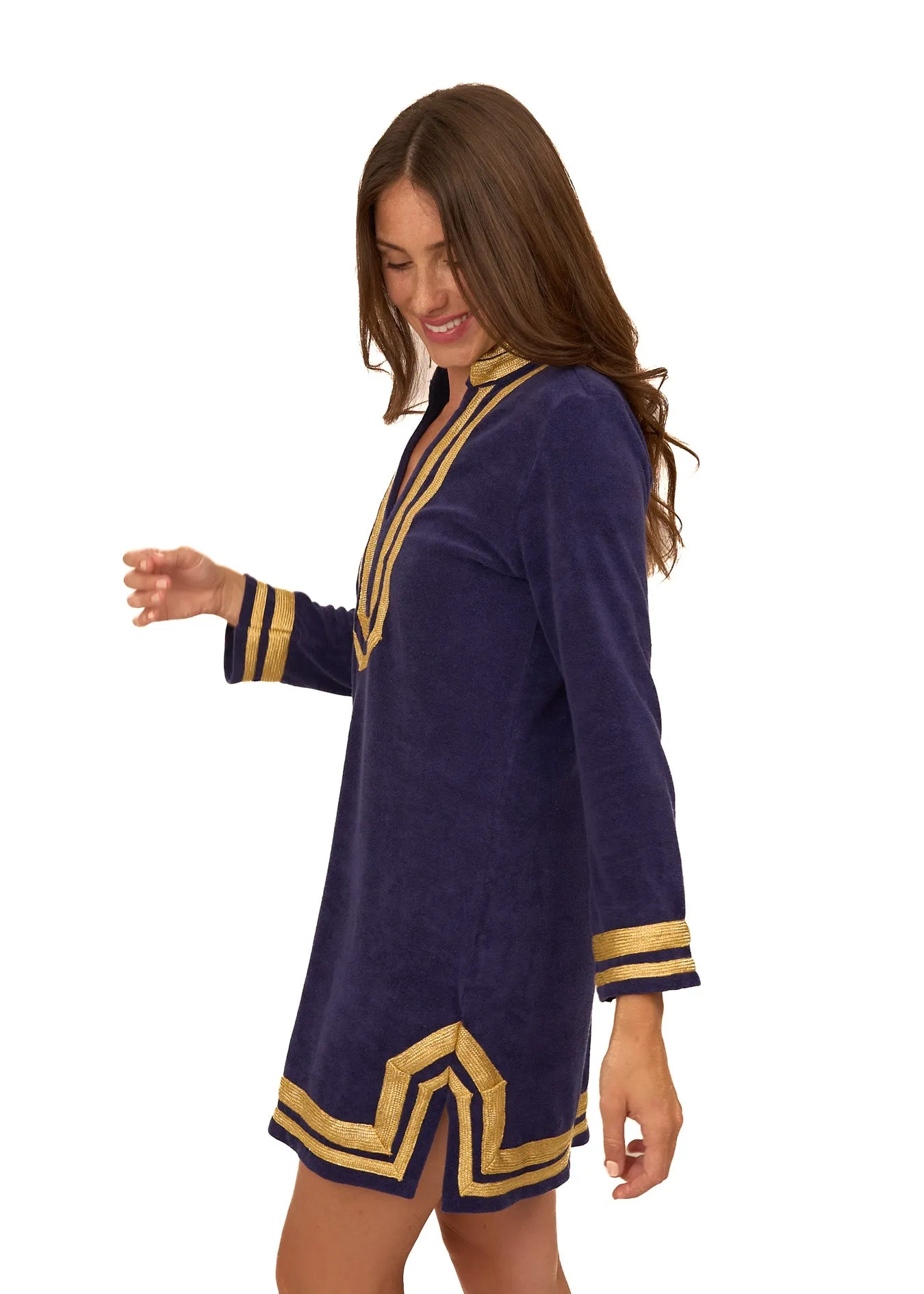 Navy/Gold Terry Tunic