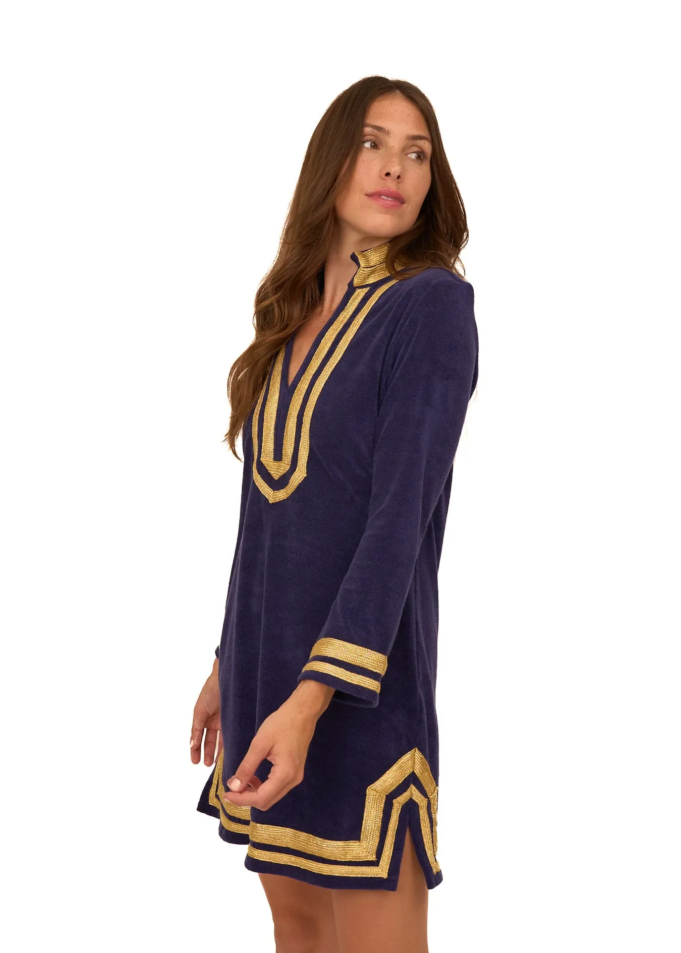 Navy/Gold Terry Tunic