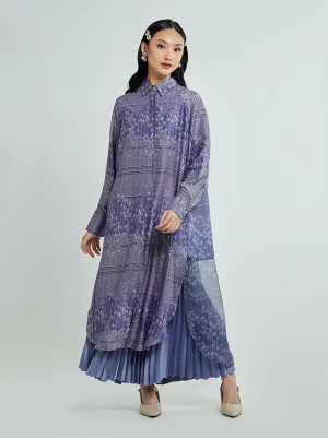 NIANA LAYERED TUNIC BLUE