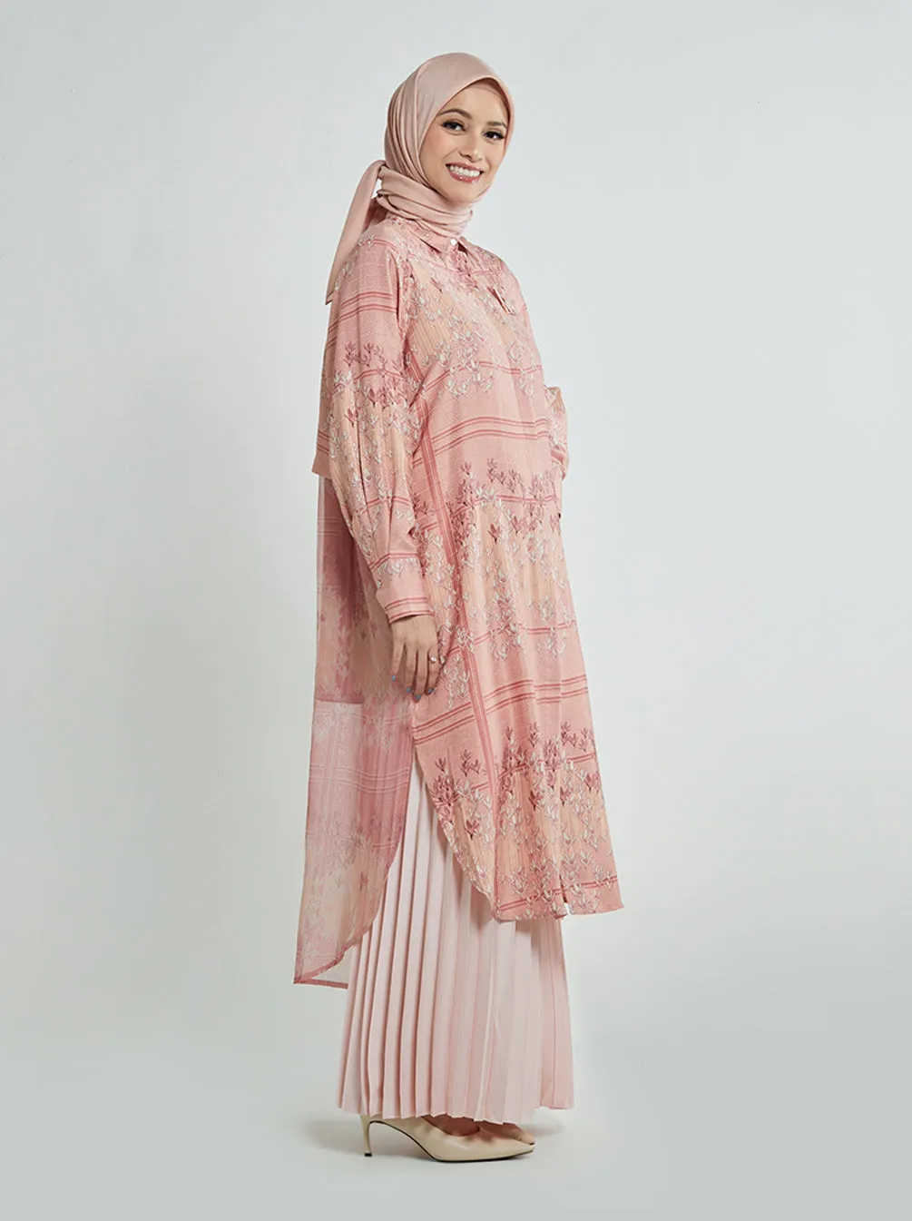 NIANA LAYERED TUNIC SUNSET BLUSH