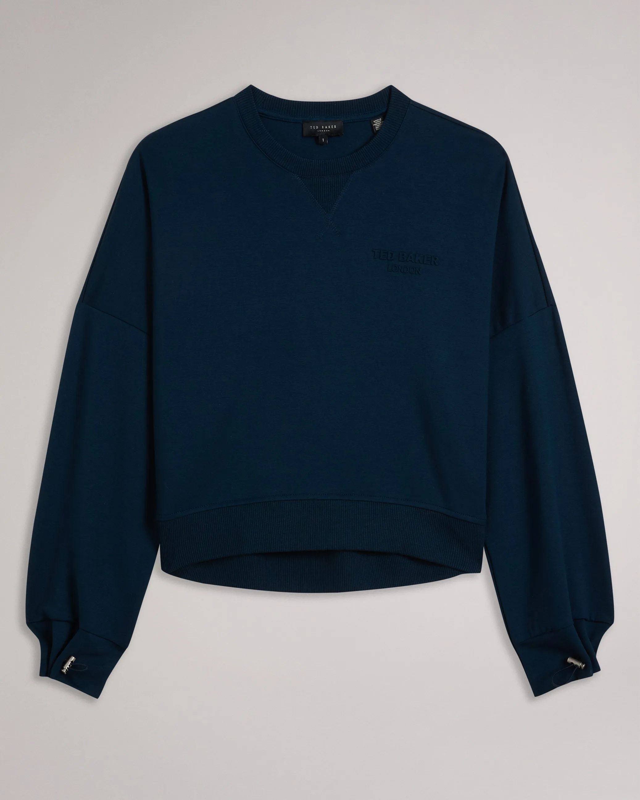 Orietta Sweatshirt With Pleat Detail Navy