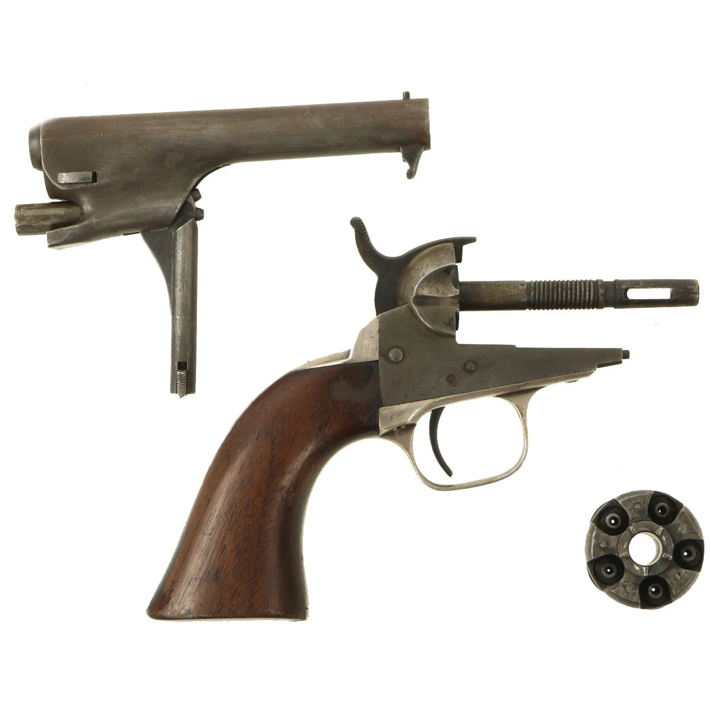 Original Civil War Era Colt M-1862 Police Pocket .36cal Percussion Revolver with 4 1/2" Barrel made in 1861 - Serial 2668