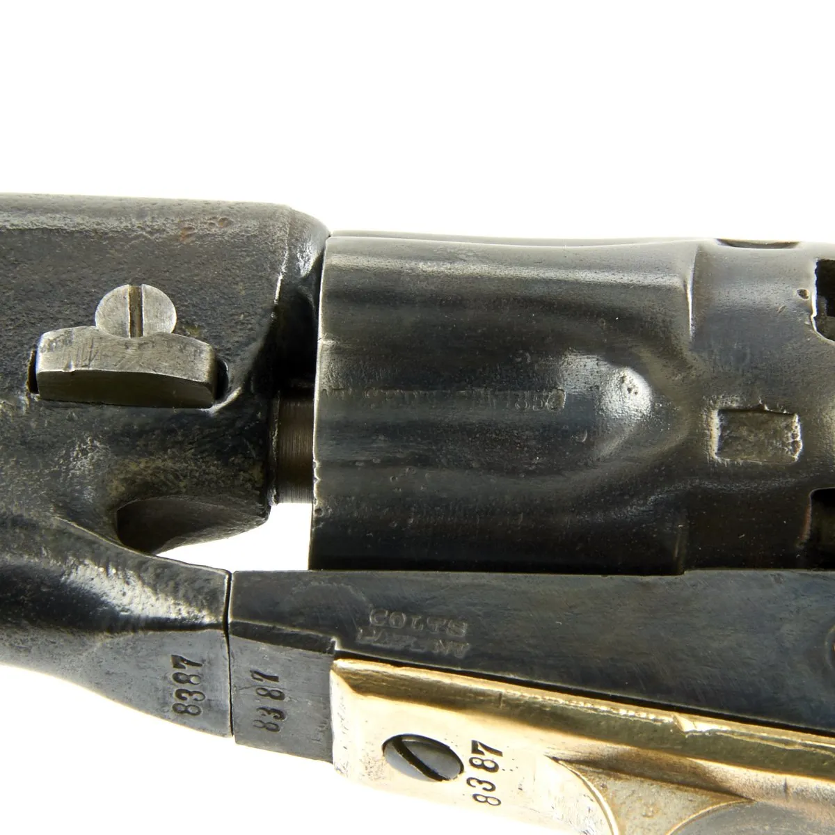 Original Civil War Era Colt M-1862 Police Pocket Percussion Fluted-cylinder Revolver made in 1861 - Serial 8387