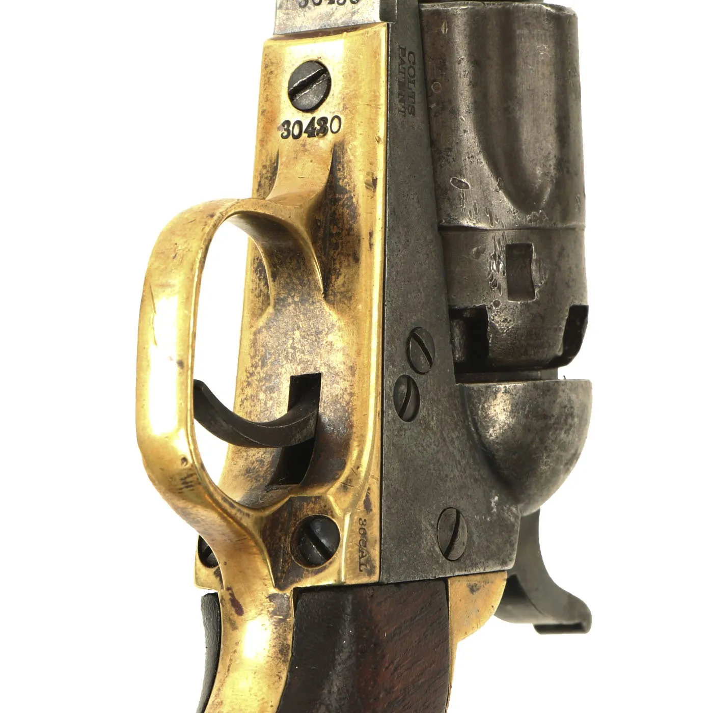 Original Civil War Era Colt M-1862 Police Pocket Percussion Fluted-cylinder Revolver made in 1865 - Serial 30430