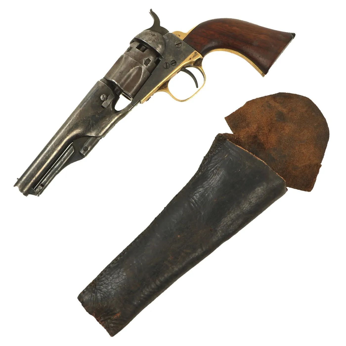 Original Civil War Era Colt M-1862 Police Pocket Percussion Fluted-cylinder Revolver made in 1865 - Serial 30430