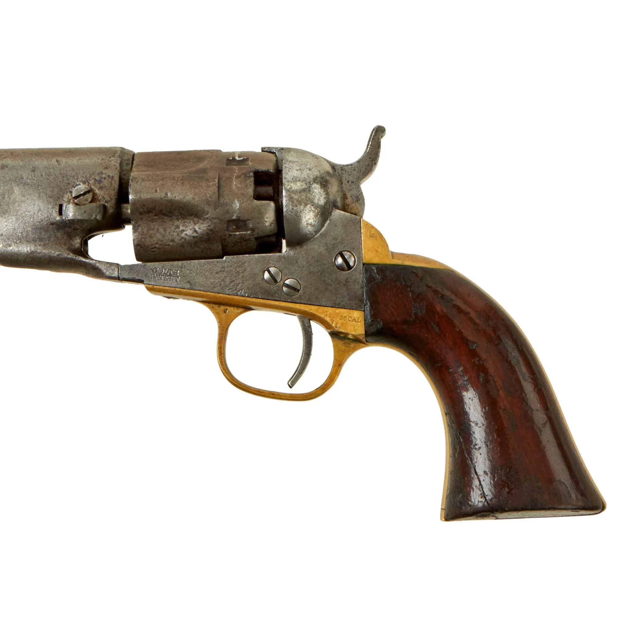 Original U.S. Civil War Era Colt M-1862 Police Pocket .36cal Percussion Revolver with 4 ½" Barrel made in 1867 - Serial 35212