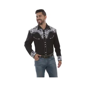 Scully Leathers Men's Western Gold & Black Shirt