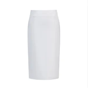 Skirt SK2150 - Knee length - white milano - slinky skirt