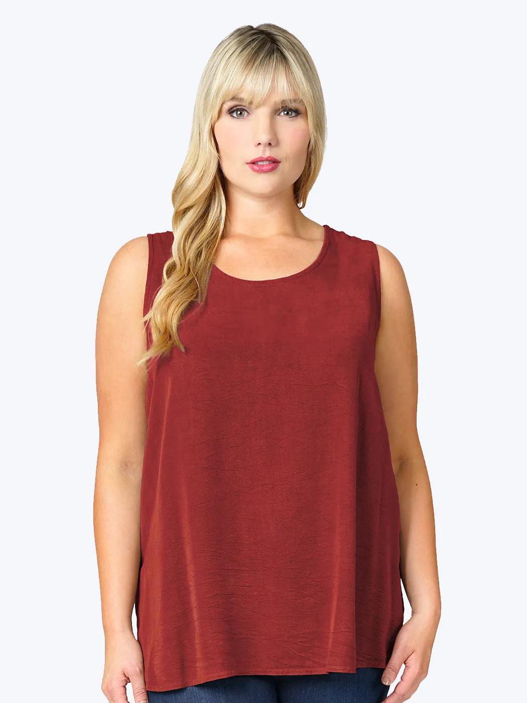 Tianello Plus Sized TENCEL™ "Long" Tank