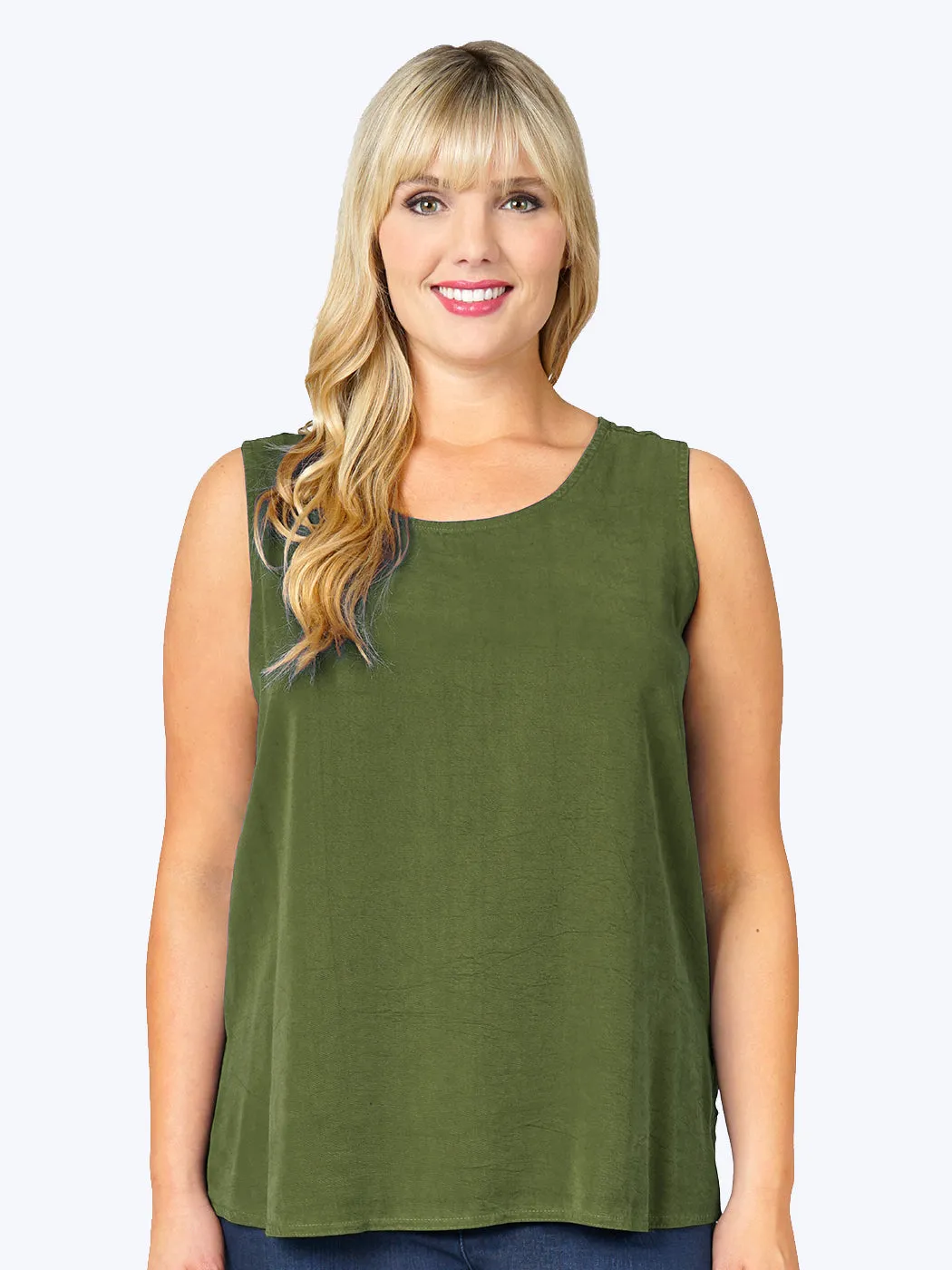 Tianello Plus Sized TENCEL™ "Long" Tank