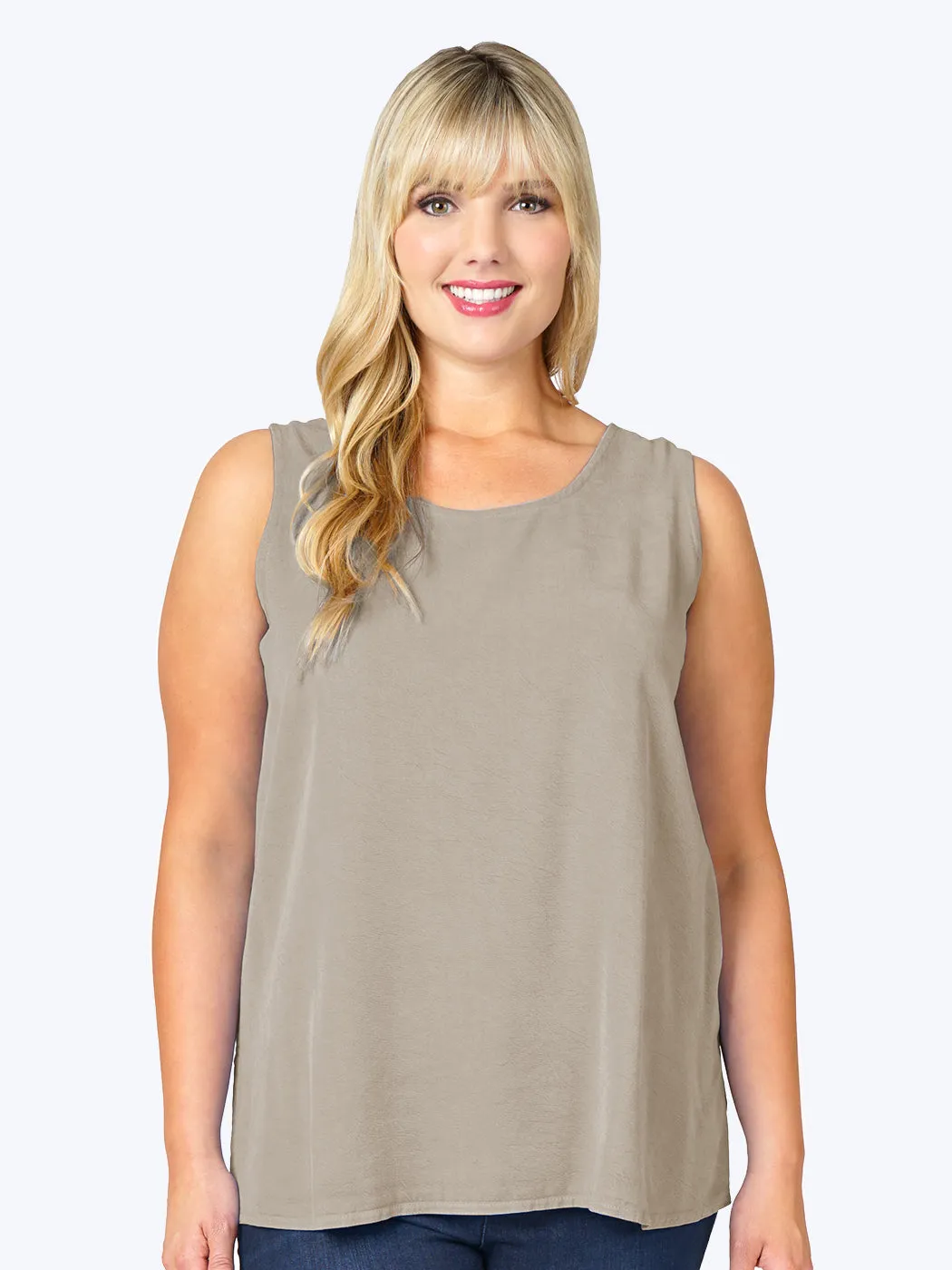 Tianello Plus Sized TENCEL™ "Long" Tank