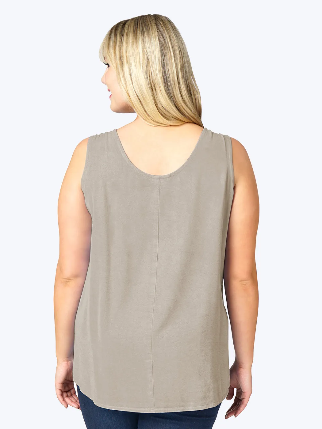 Tianello Plus Sized TENCEL™ "Long" Tank