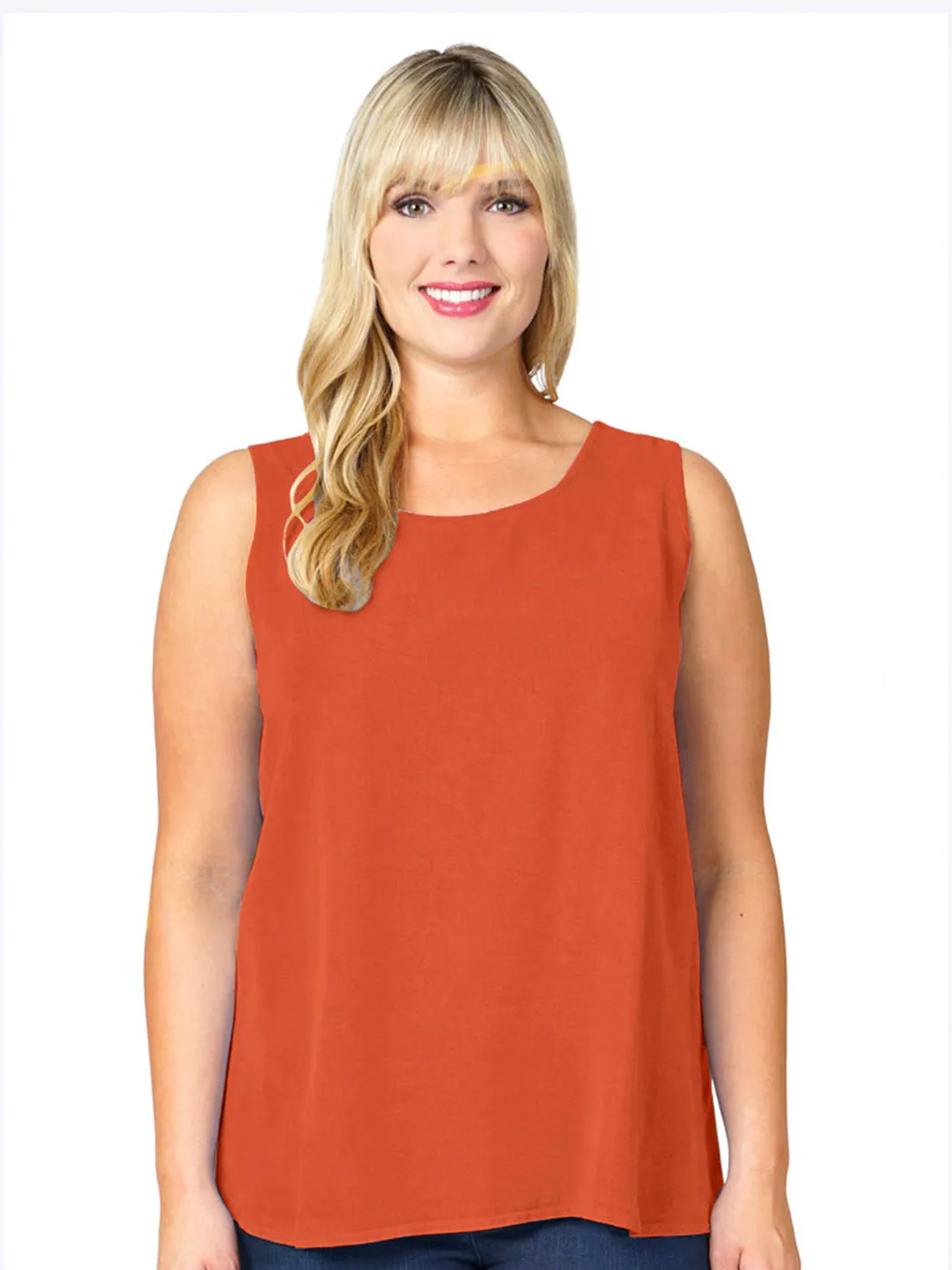 Tianello Plus Sized TENCEL™ "Long" Tank