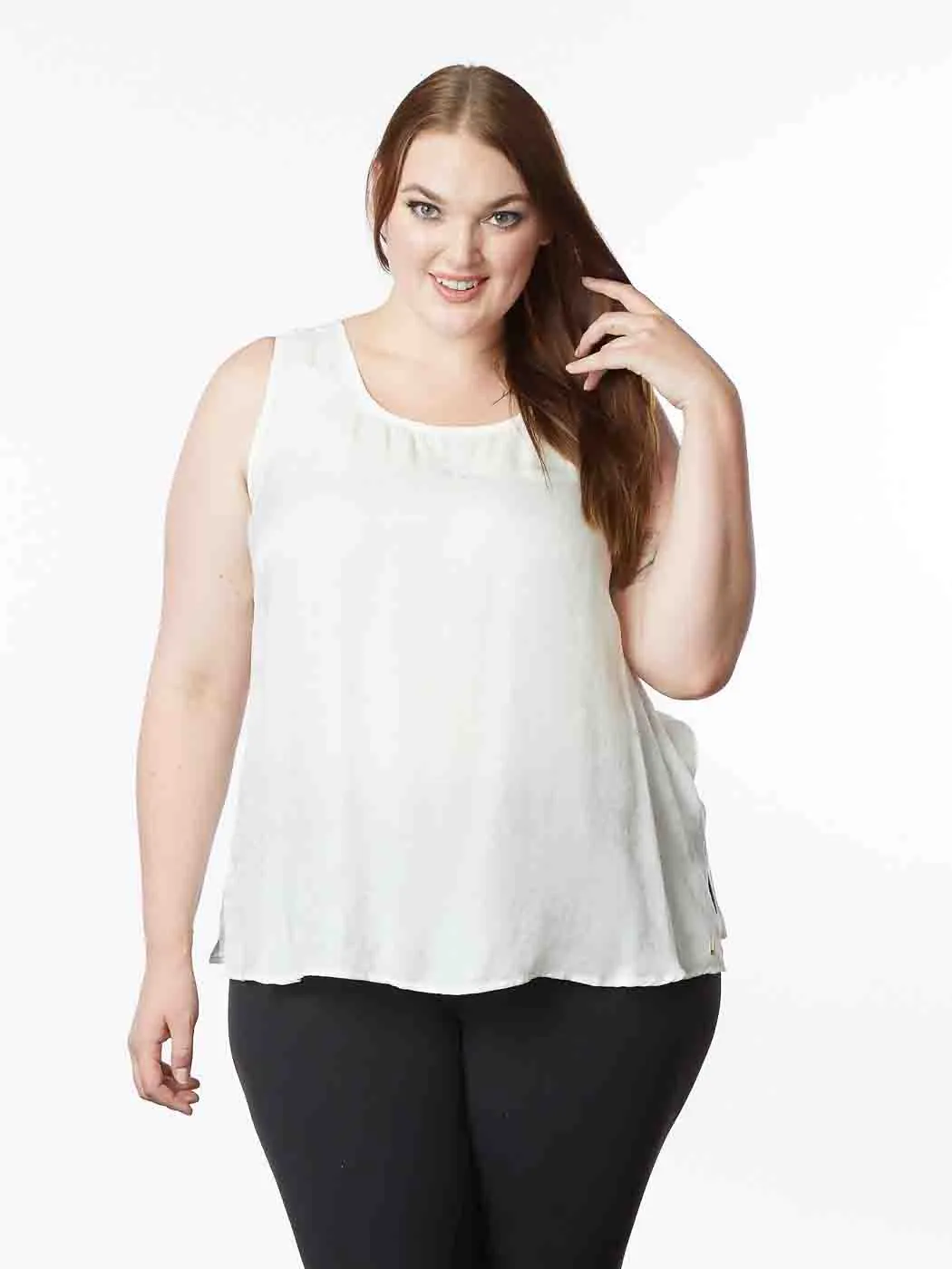 Tianello "Plus" Sized TENCEL™ Jacquard "Gina"  Tank