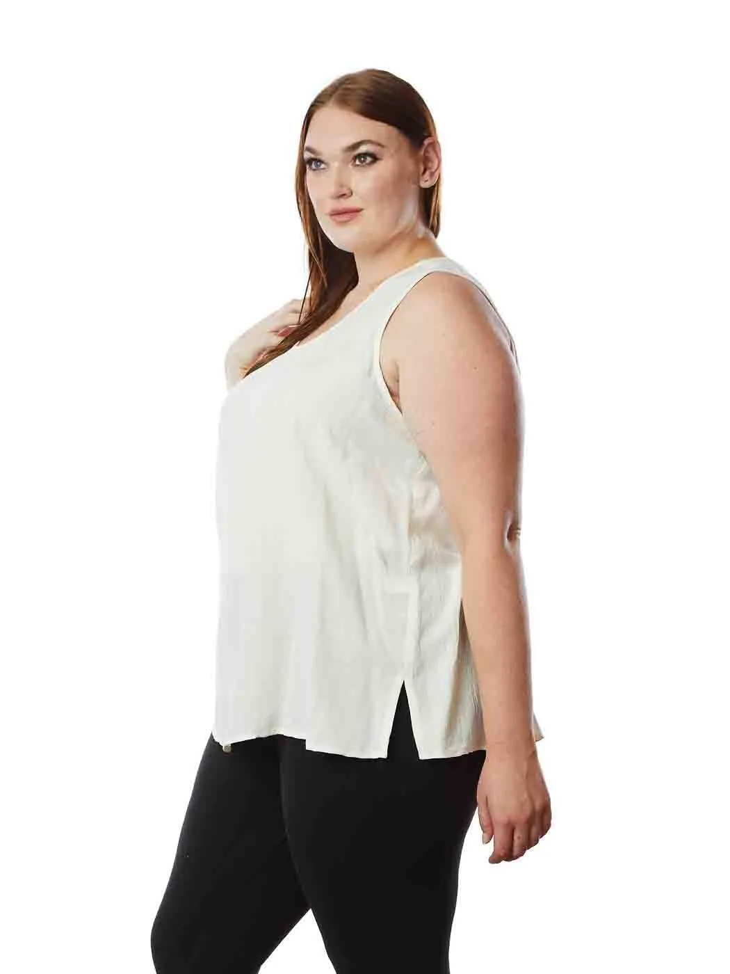 Tianello "Plus" Sized TENCEL™ Jacquard "Gina"  Tank