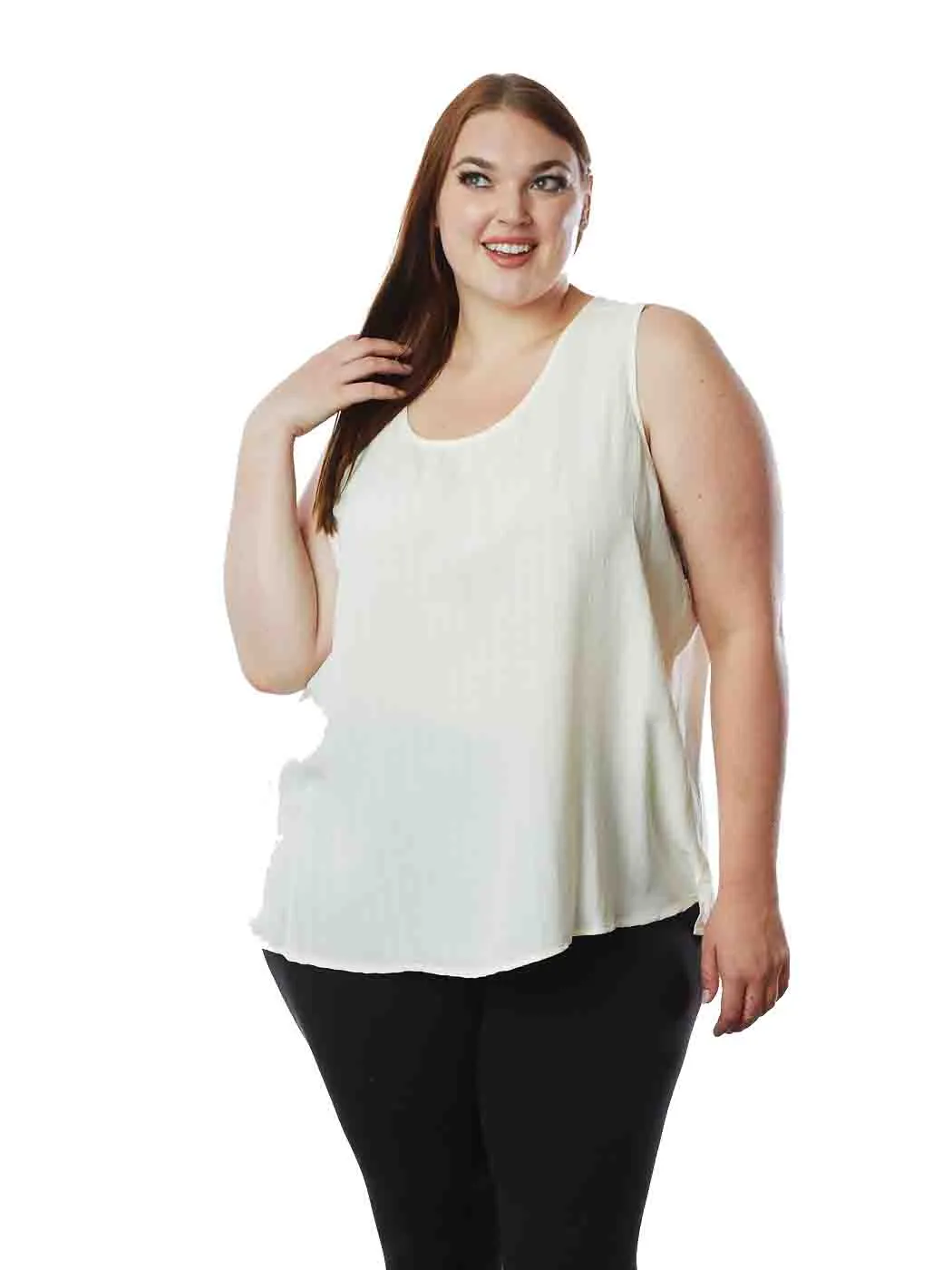 Tianello "Plus" Sized TENCEL™ Jacquard "Gina"  Tank