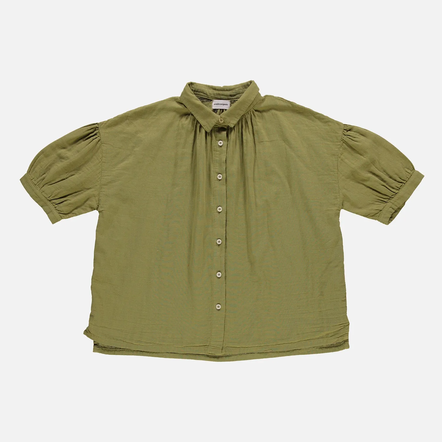 Womens Cotton Neotine Blouse - Green Moss