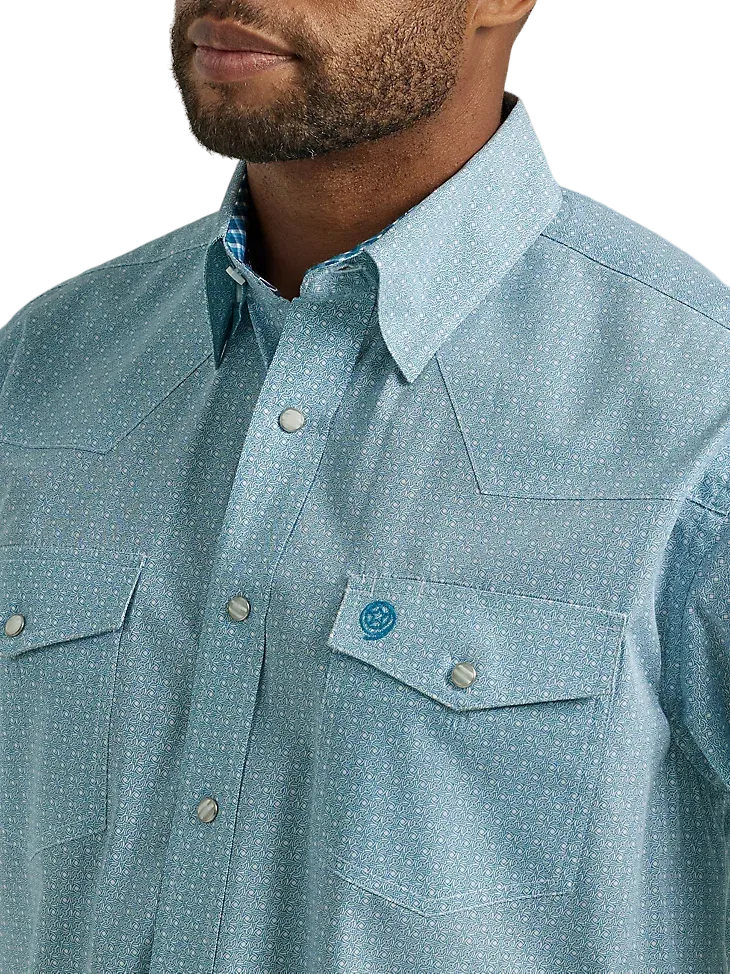 Wrangler Men's Turquoise Chain George Strait Shirt